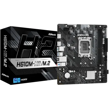 Asrock Mainboard|ASROCK|Intel H610|LGA1700|Micro-ATX|Memory DDR4|Memory slots 2|1xPCI-Express 3.0 1x|1xPCI-Express 4.0 16x|1xM.2