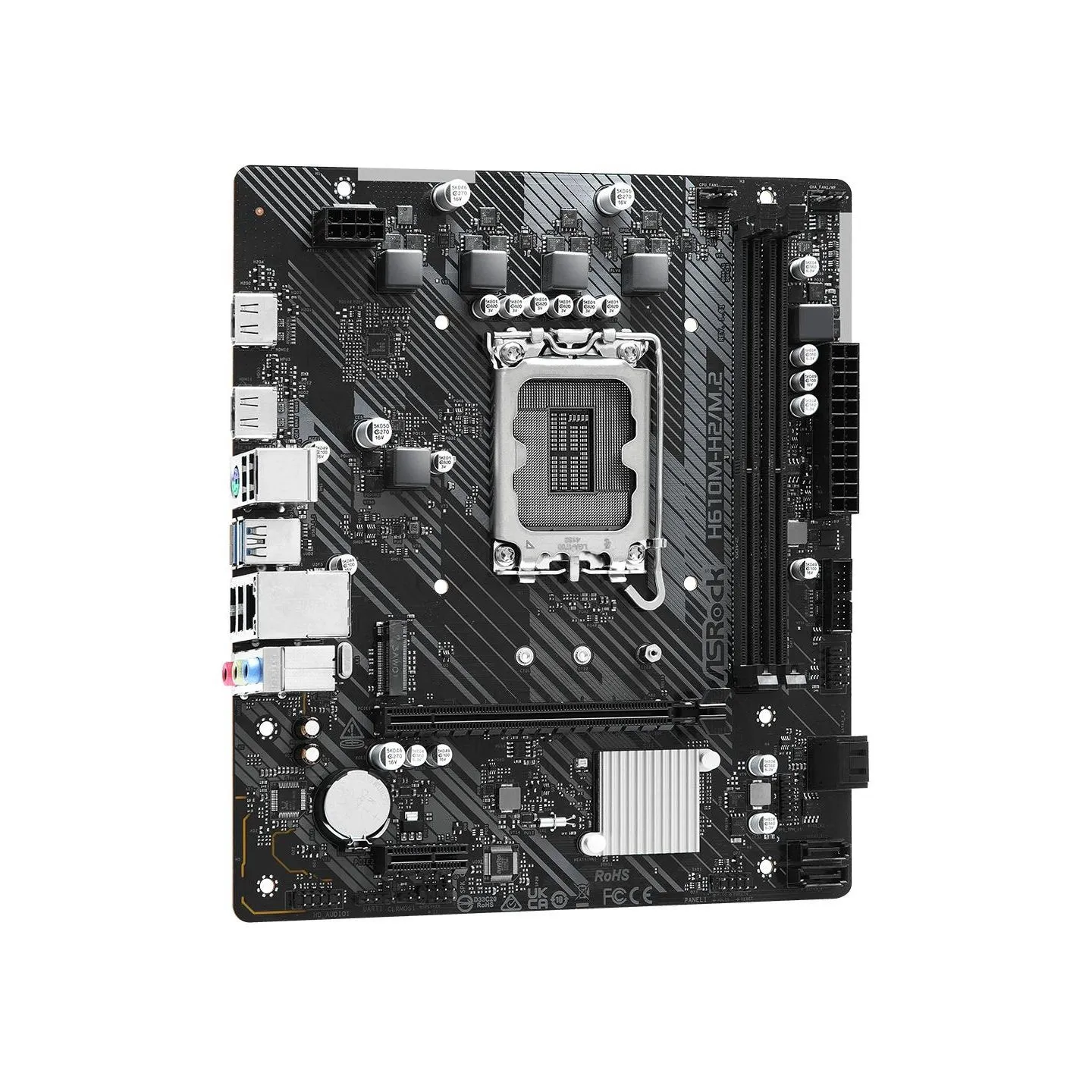 Asrock Mainboard|ASROCK|Intel H610|LGA1700|Micro-ATX|Memory DDR4|Memory slots 2|1xPCI-Express 3.0 1x|1xPCI-Express 4.0 16x|1xM.2