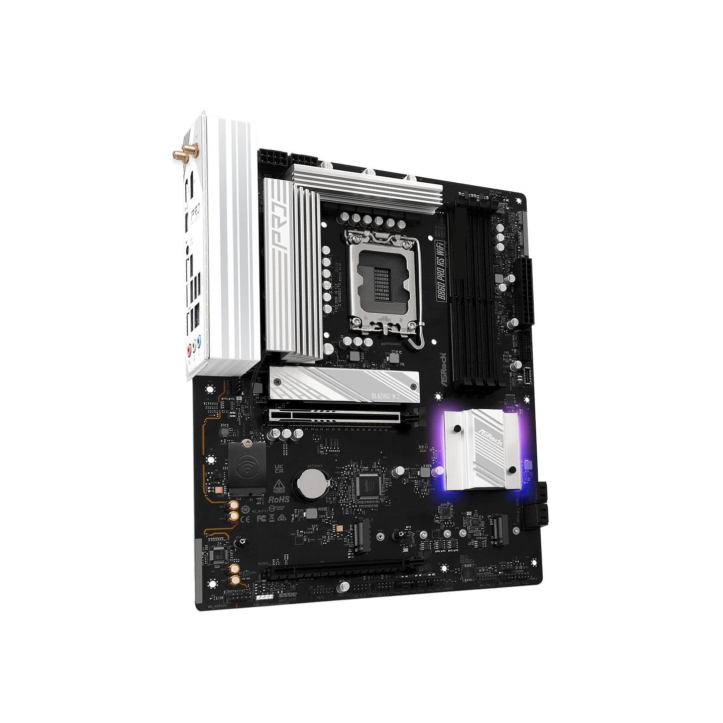 Asrock Mainboard|ASROCK|Memory DDR5|Memory slots 4|1xPCI-Express 4.0 16x|1xPCI-Express 5.0 16x|1xM.2|1xHDMI|1xDisplayPort|1xAudi
