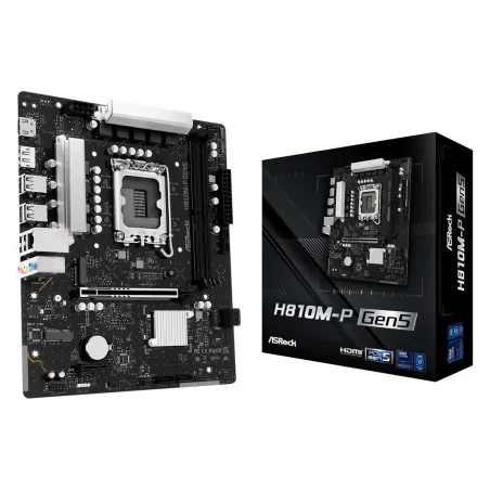 Asrock Mainboard|ASROCK|Intel H810|LGA 1851 (Socket V1)|micro ATX|RAM DDR5-SDRAM|2xSlots|1xNumber of M.2 (M) slots|H810M-PGEN5