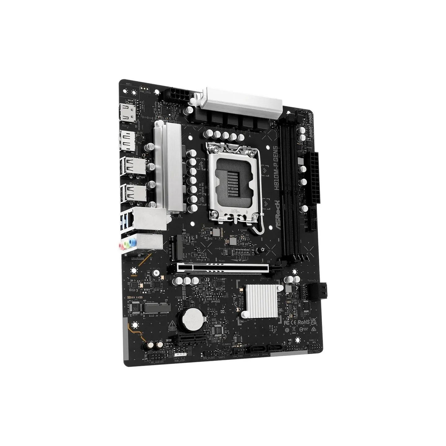 Asrock Mainboard|ASROCK|Intel H810|LGA 1851 (Socket V1)|micro ATX|RAM DDR5-SDRAM|2xSlots|1xNumber of M.2 (M) slots|H810M-PGEN5