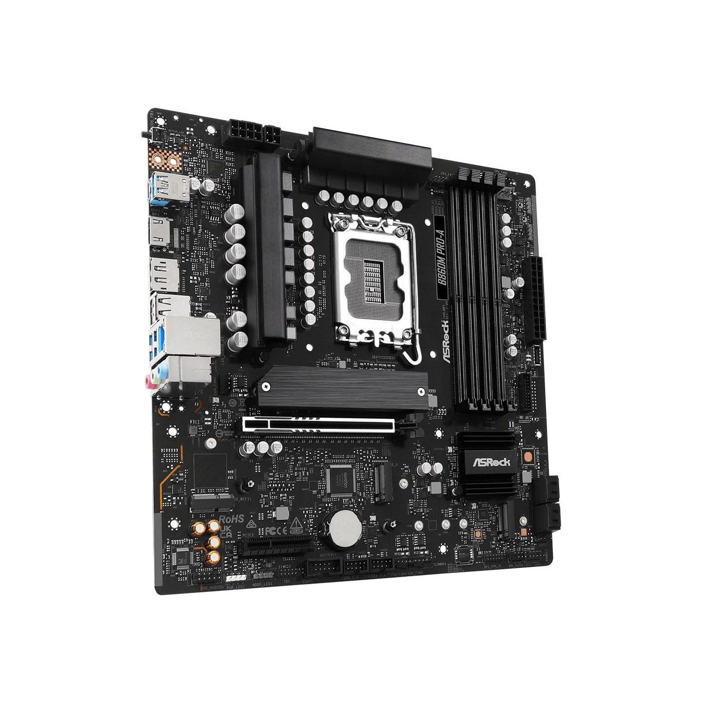 Asrock Mainboard|ASROCK|Intel B860|LGA 1851 (Socket V1)|micro ATX|RAM DDR5-SDRAM|4xSlots|3xNumber of M.2 (M) slots|B860MPRO-A