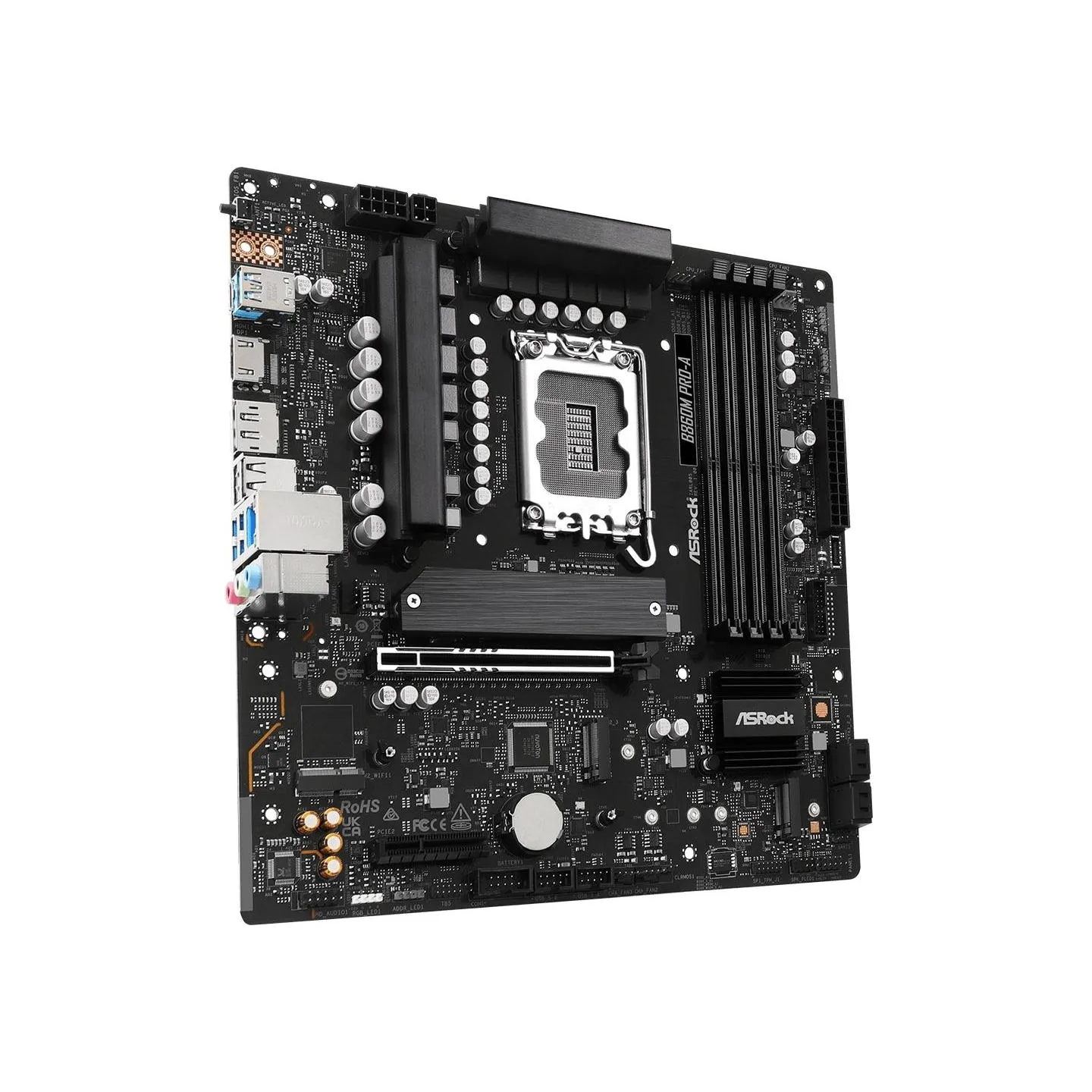 Asrock Mainboard|ASROCK|Intel B860|LGA 1851 (Socket V1)|micro ATX|RAM DDR5-SDRAM|4xSlots|3xNumber of M.2 (M) slots|B860MPRO-A