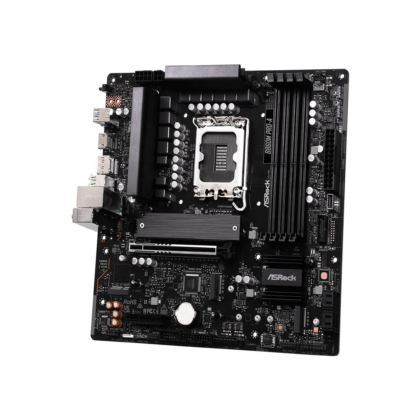 Asrock Mainboard|ASROCK|Intel B860|LGA 1851 (Socket V1)|micro ATX|RAM DDR5-SDRAM|4xSlots|3xNumber of M.2 (M) slots|B860MPRO-A