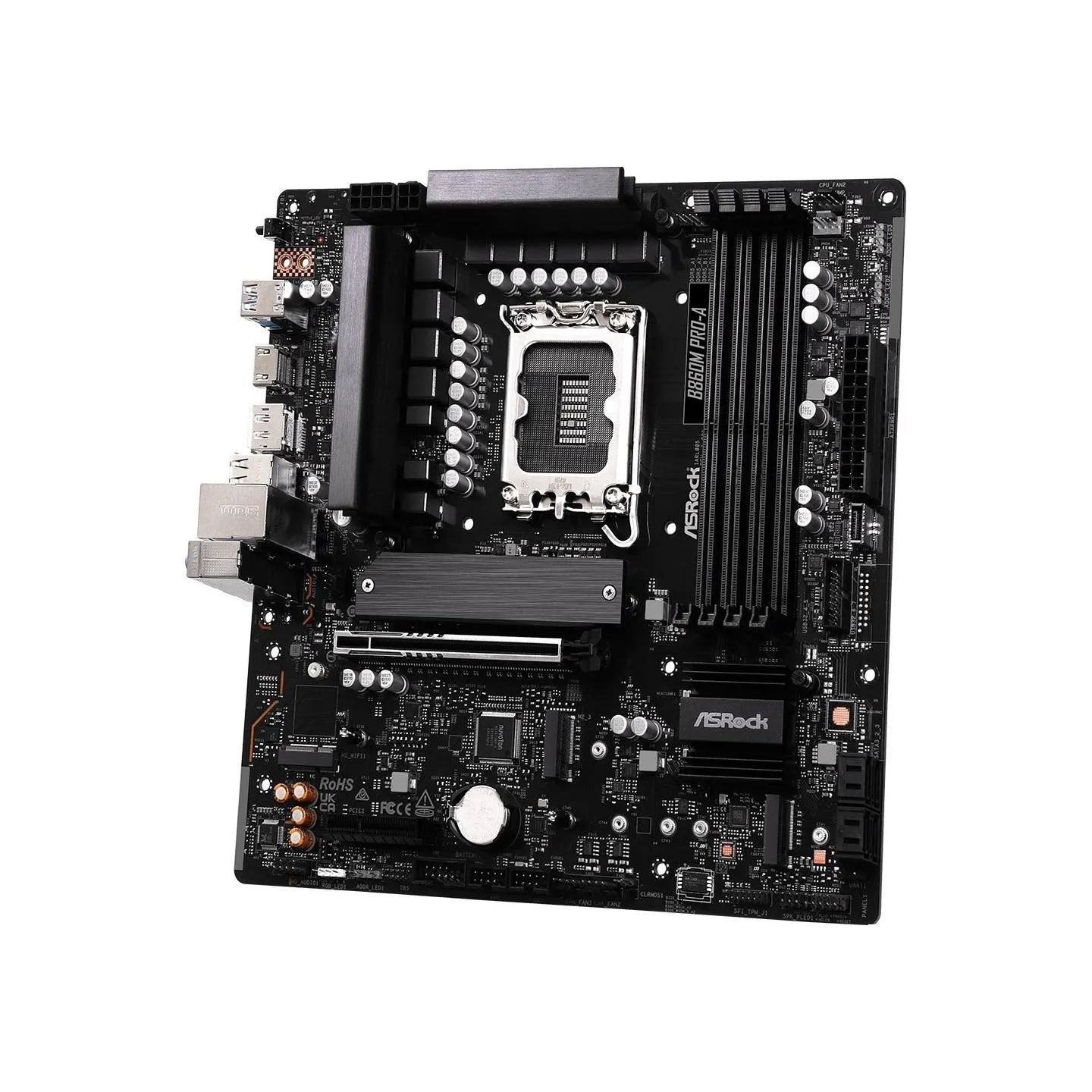 Asrock Mainboard|ASROCK|Intel B860|LGA 1851 (Socket V1)|micro ATX|RAM DDR5-SDRAM|4xSlots|3xNumber of M.2 (M) slots|B860MPRO-A