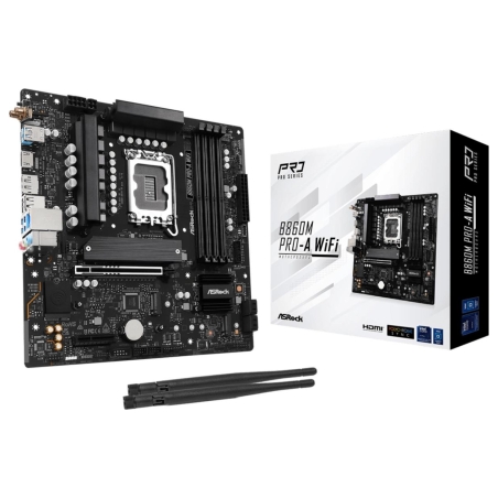 Asrock Mainboard|ASROCK|Intel B860 Express|LGA1851|Micro-ATX|Memory DDR5|Memory slots 4|B860MPRO-AWIFI