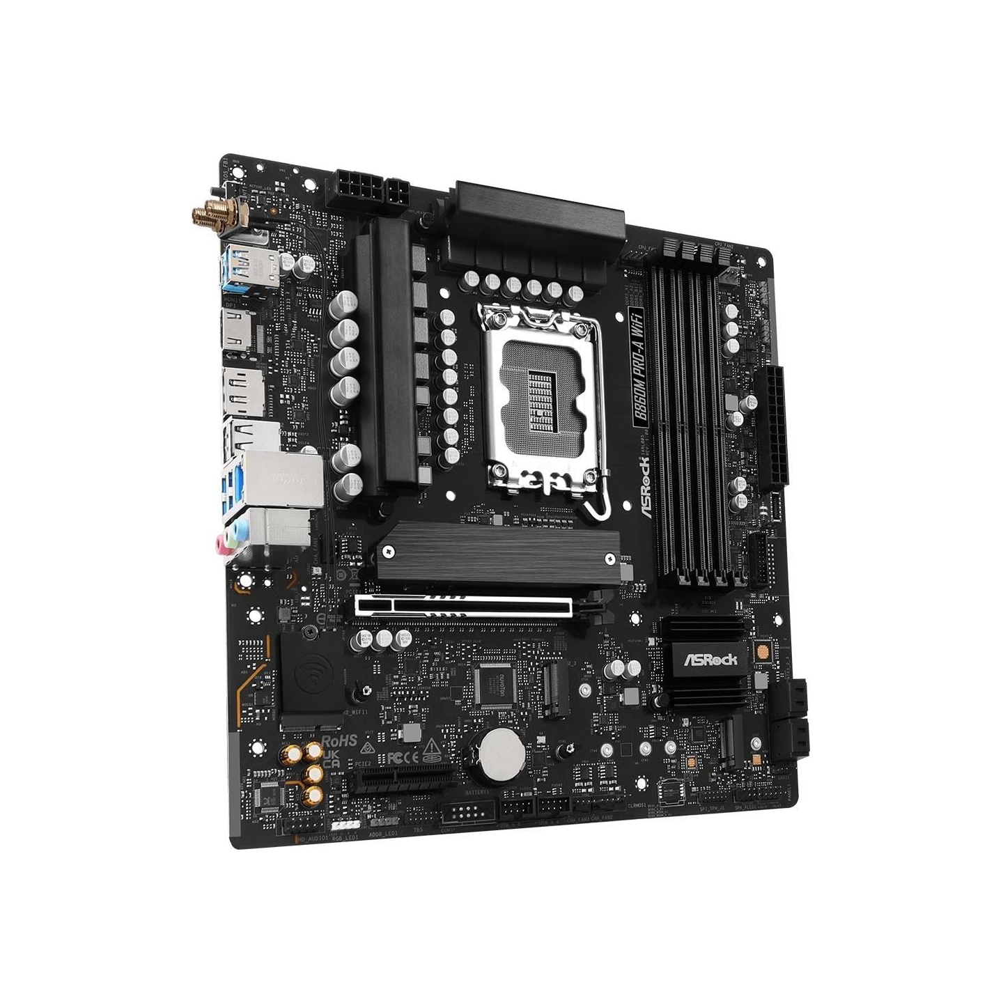 Asrock Mainboard|ASROCK|Intel B860 Express|LGA1851|Micro-ATX|Memory DDR5|Memory slots 4|B860MPRO-AWIFI