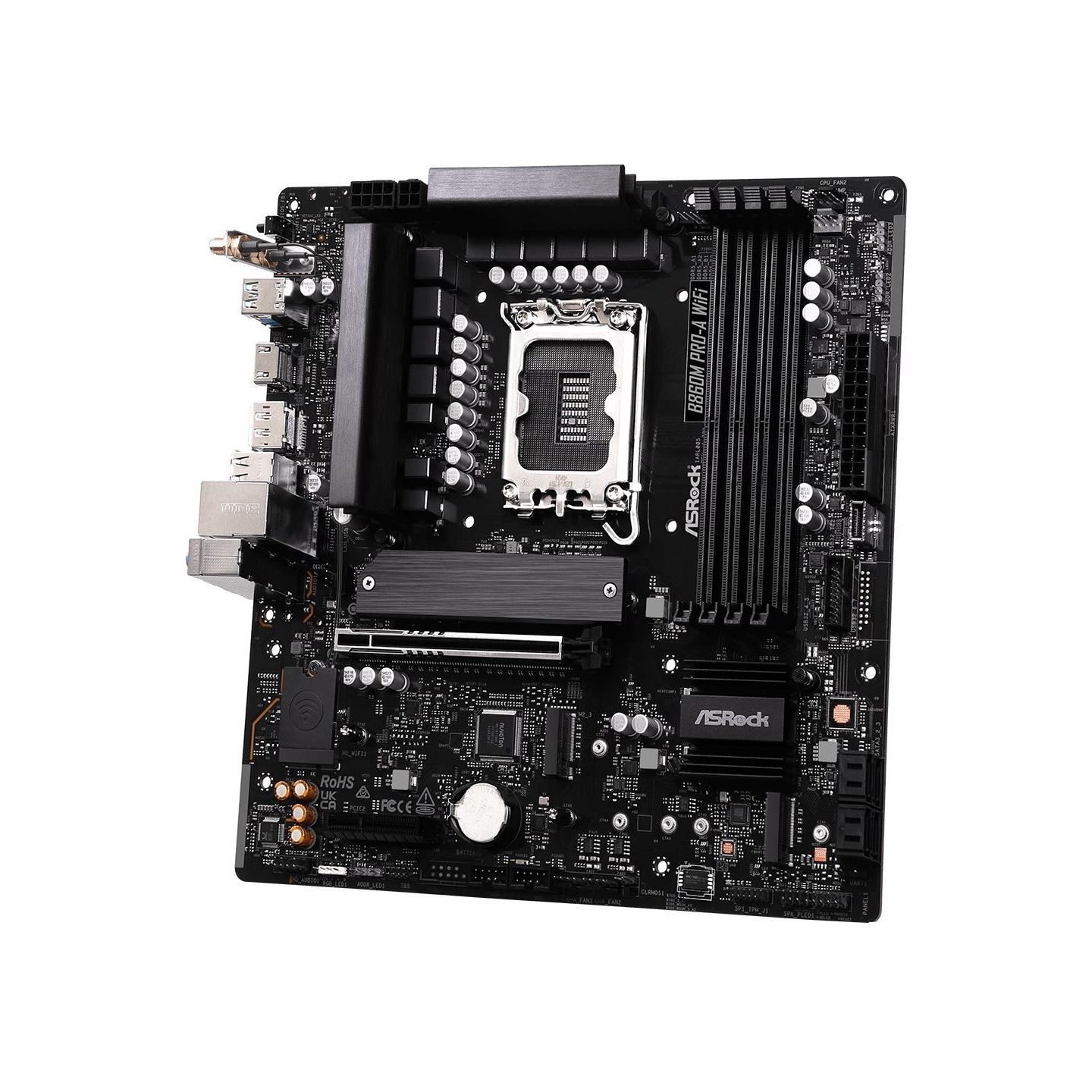 Asrock Mainboard|ASROCK|Intel B860 Express|LGA1851|Micro-ATX|Memory DDR5|Memory slots 4|B860MPRO-AWIFI