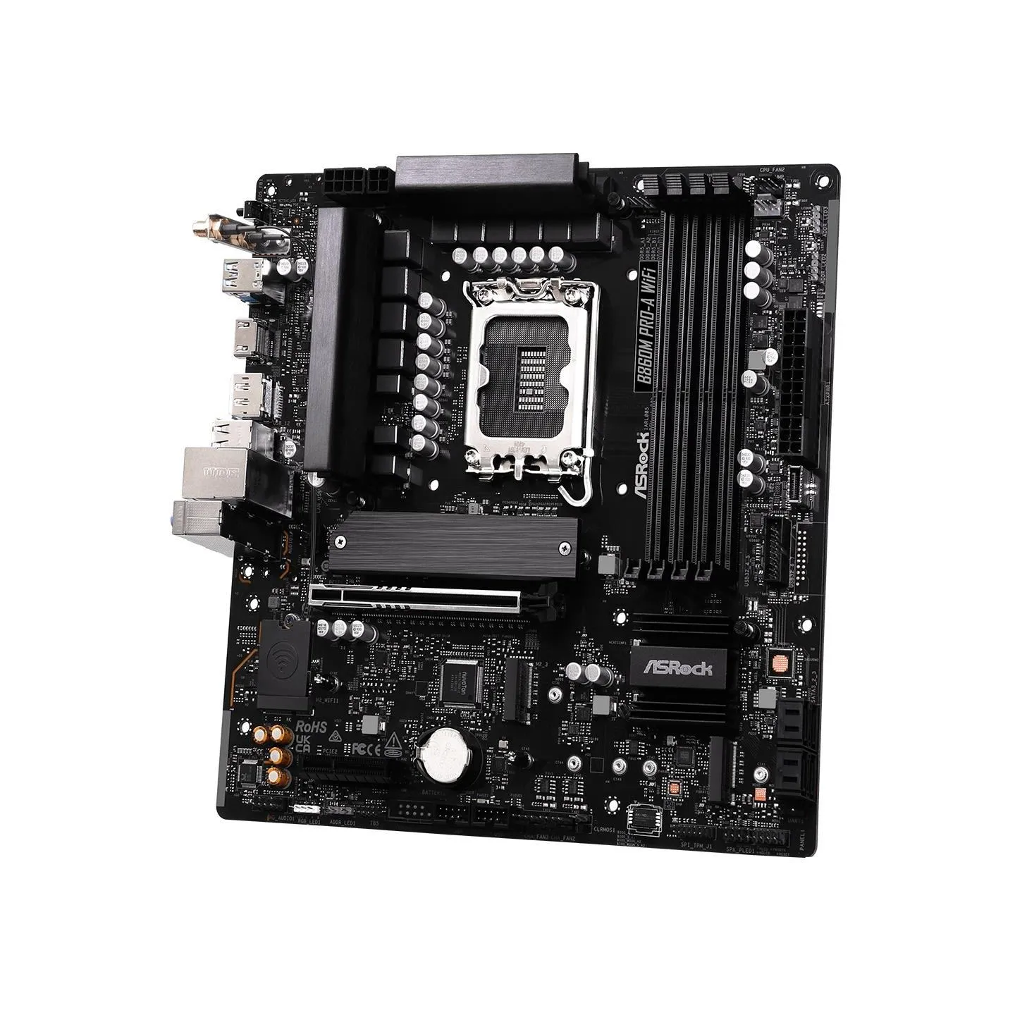 Asrock Mainboard|ASROCK|Intel B860 Express|LGA1851|Micro-ATX|Memory DDR5|Memory slots 4|B860MPRO-AWIFI