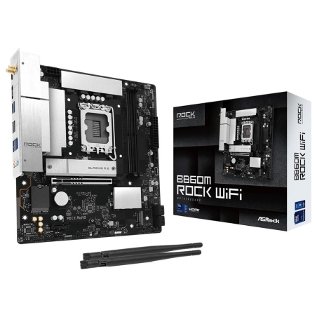 Asrock Mainboard|ASROCK|Intel B860|LGA 1851 (Socket V1)|micro ATX|RAM DDR5-SDRAM|2xSlots|Wi-Fi Yes|Bluetooth Yes|1xNumber of M.2
