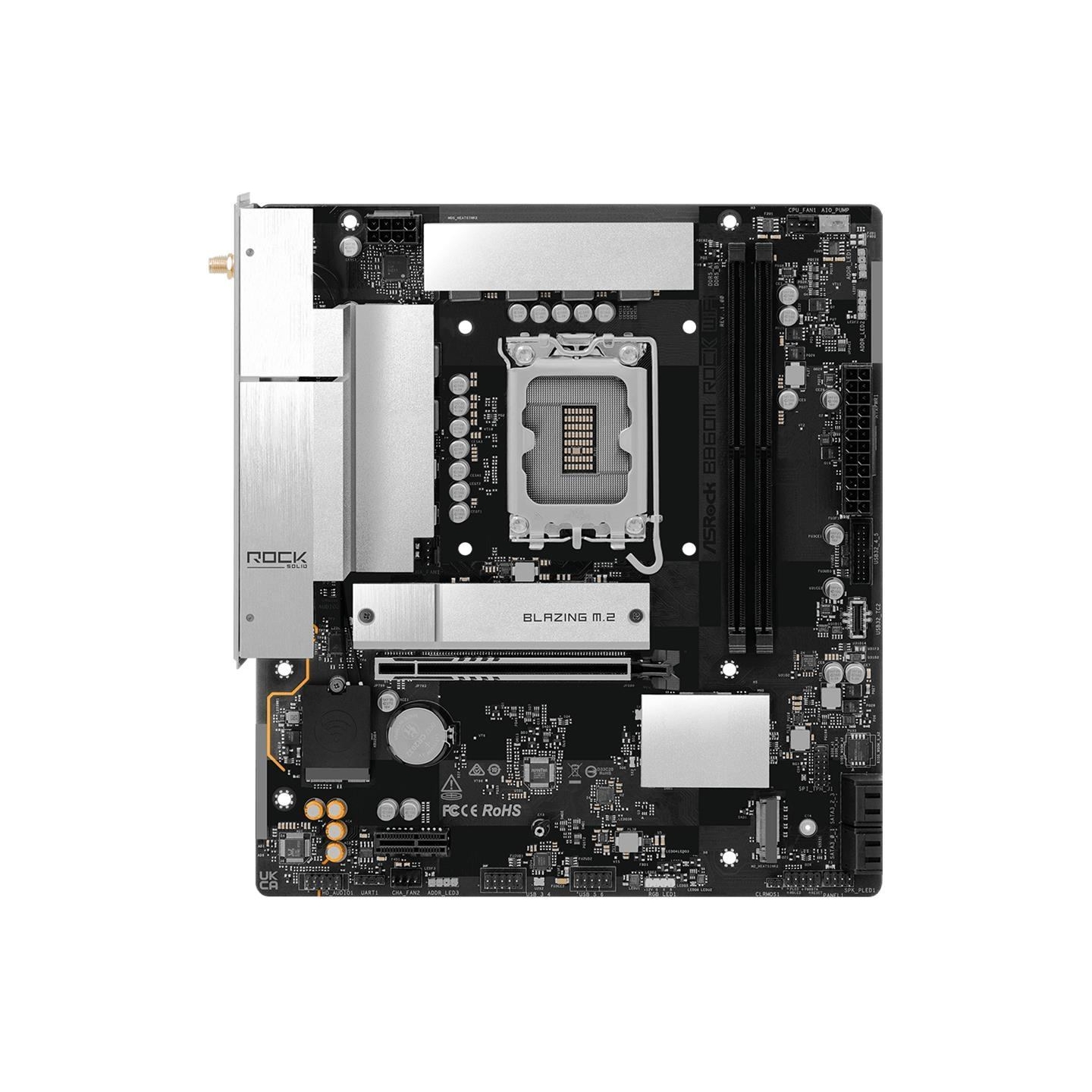 Asrock Mainboard|ASROCK|Intel B860|LGA 1851 (Socket V1)|micro ATX|RAM DDR5-SDRAM|2xSlots|Wi-Fi Yes|Bluetooth Yes|1xNumber of M.2