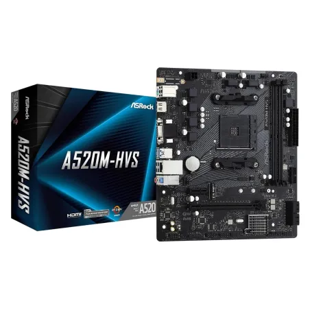 Asrock Mainboard|ASROCK|AMD A520|SAM4|Micro-ATX|Memory DDR4|Memory slots 2|1xPCI-Express 3.0 1x|1xPCI-Express 3.0 16x|1xM.2|1x15