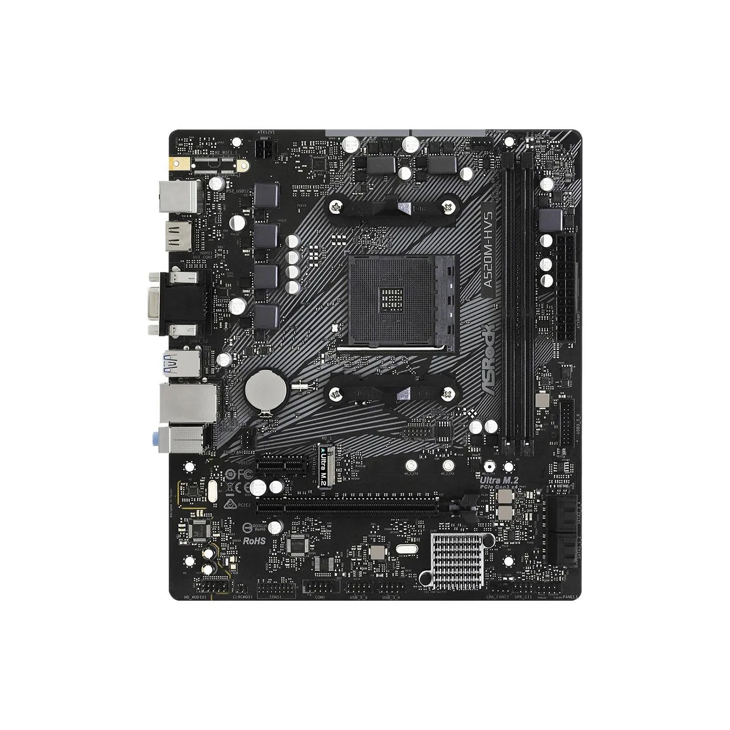 Asrock Mainboard|ASROCK|AMD A520|SAM4|Micro-ATX|Memory DDR4|Memory slots 2|1xPCI-Express 3.0 1x|1xPCI-Express 3.0 16x|1xM.2|1x15