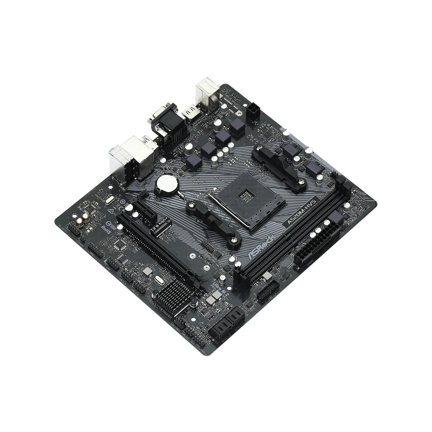 Asrock Mainboard|ASROCK|AMD A520|SAM4|Micro-ATX|Memory DDR4|Memory slots 2|1xPCI-Express 3.0 1x|1xPCI-Express 3.0 16x|1xM.2|1x15