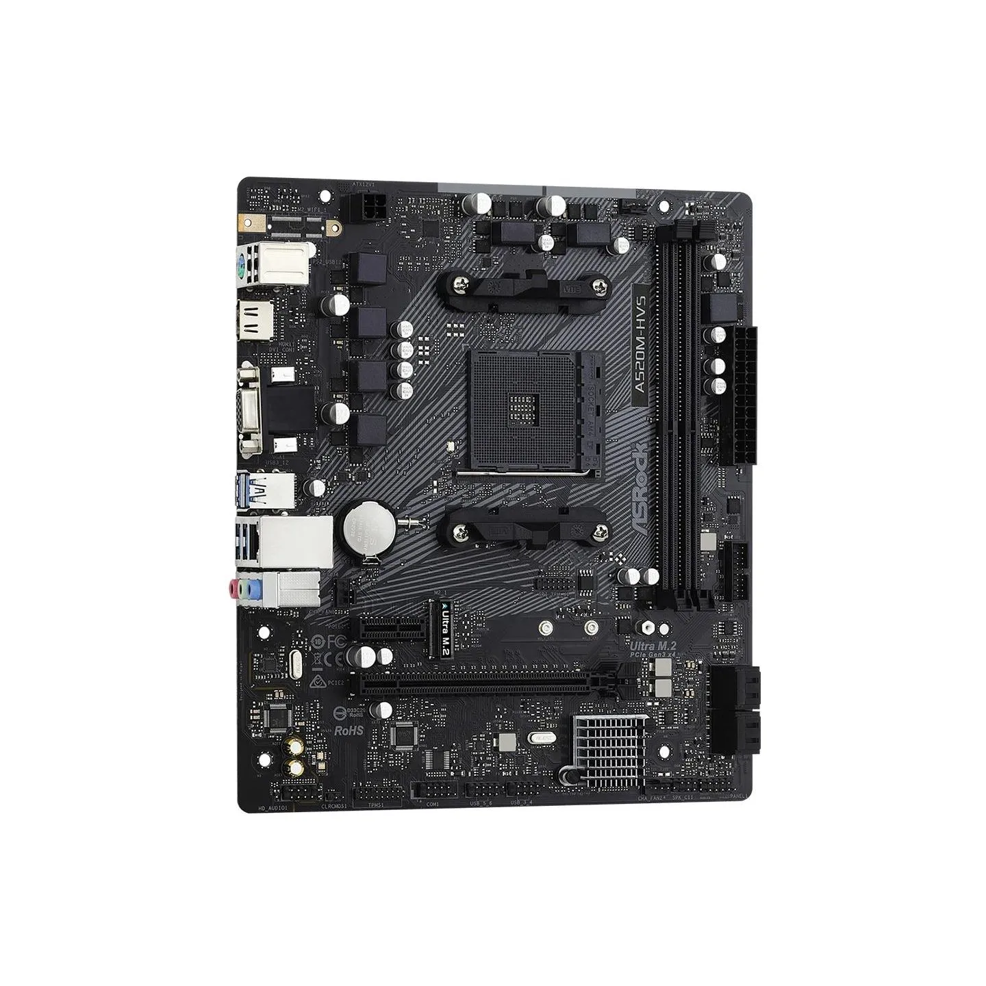 Asrock Mainboard|ASROCK|AMD A520|SAM4|Micro-ATX|Memory DDR4|Memory slots 2|1xPCI-Express 3.0 1x|1xPCI-Express 3.0 16x|1xM.2|1x15