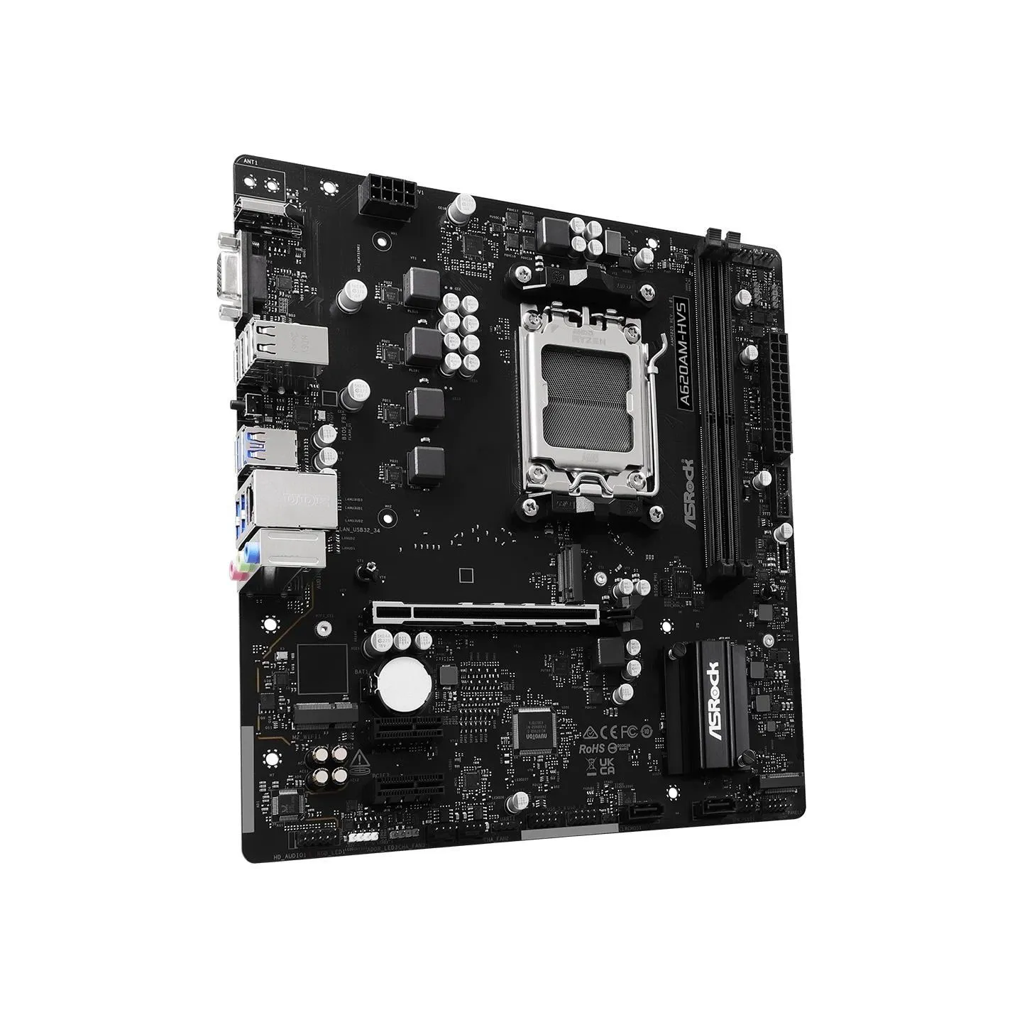 Asrock Mainboard|ASROCK|AMD A620A|micro ATX|RAM DDR5-SDRAM|2xSlots|A620AM-HVS