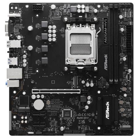 Asrock Mainboard|ASROCK|AMD A620A|micro ATX|RAM DDR5-SDRAM|2xSlots|A620AM-HVS