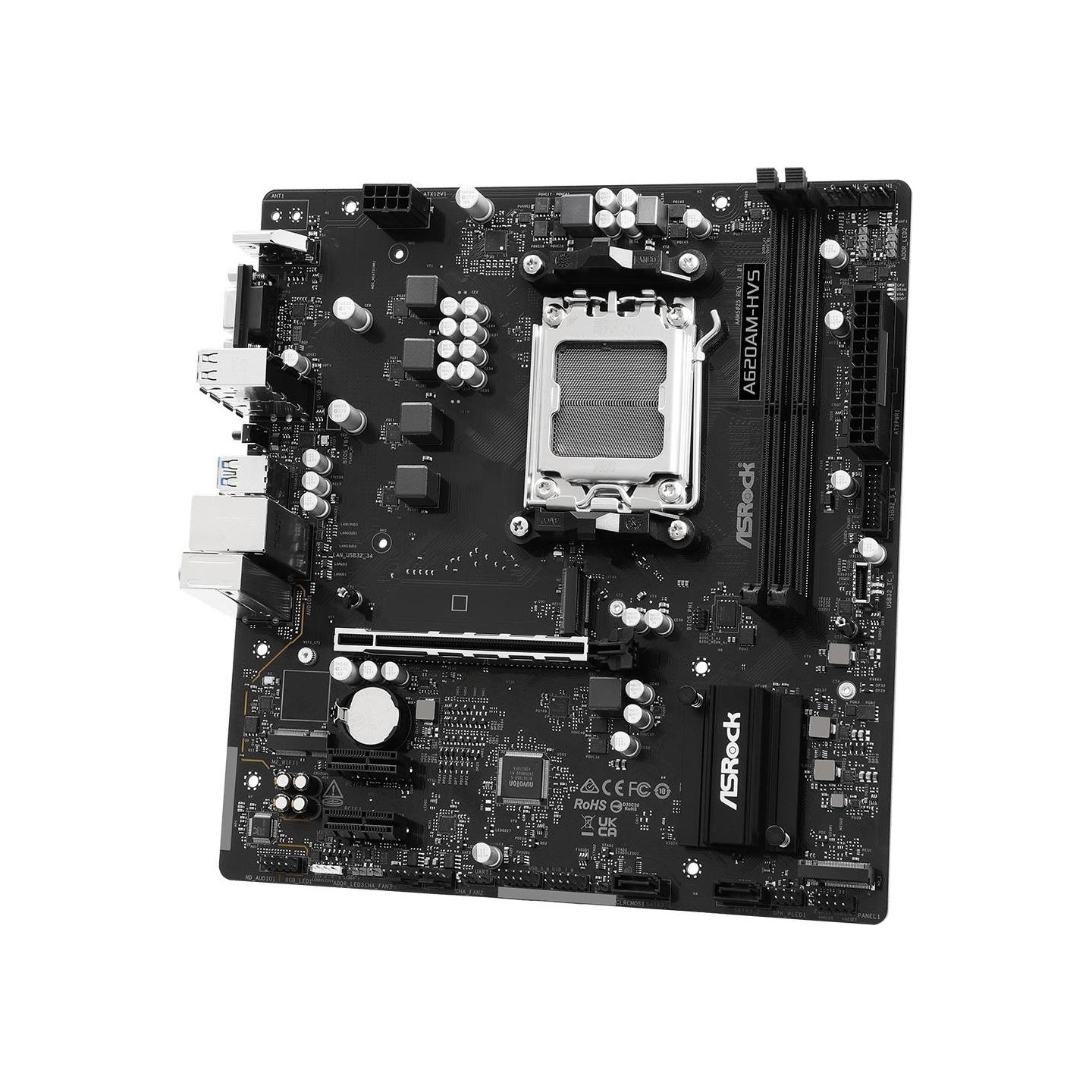 Asrock Mainboard|ASROCK|AMD A620A|micro ATX|RAM DDR5-SDRAM|2xSlots|A620AM-HVS
