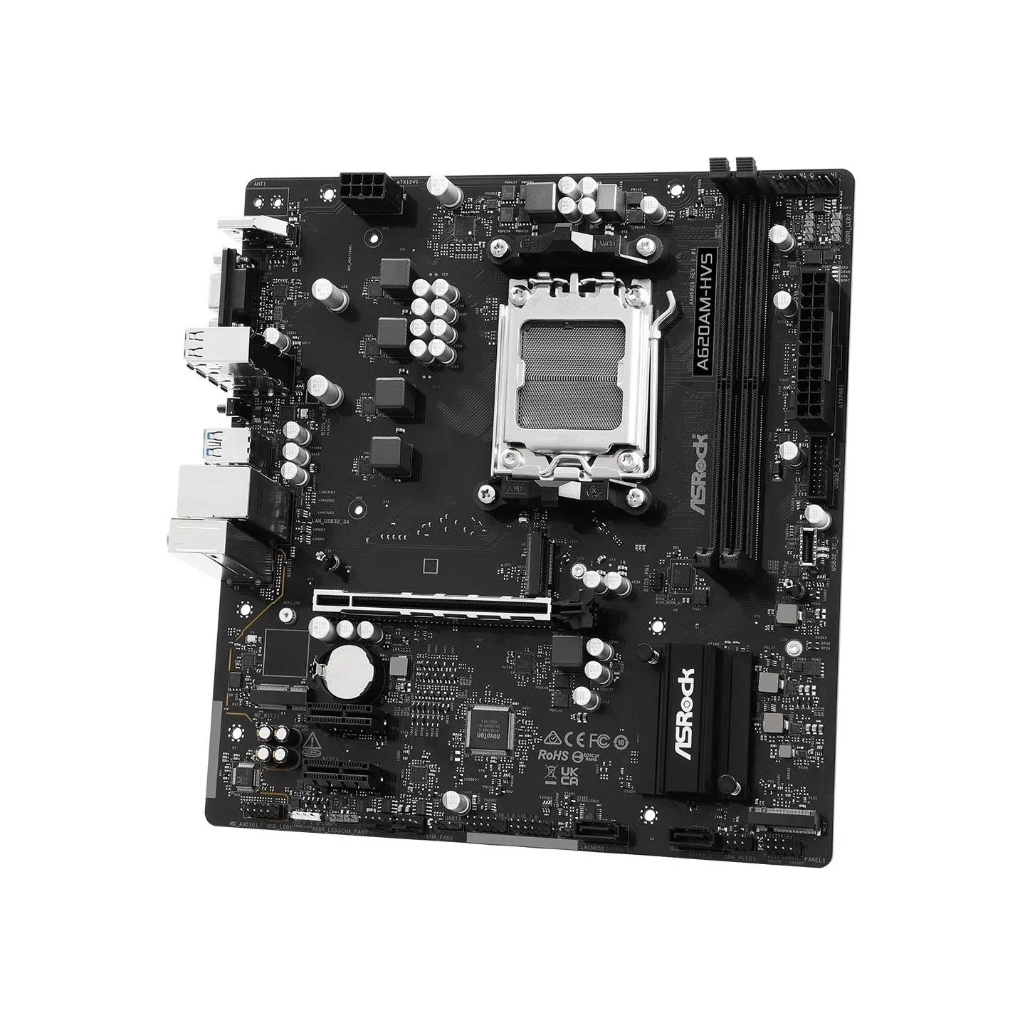 Asrock Mainboard|ASROCK|AMD A620A|micro ATX|RAM DDR5-SDRAM|2xSlots|A620AM-HVS