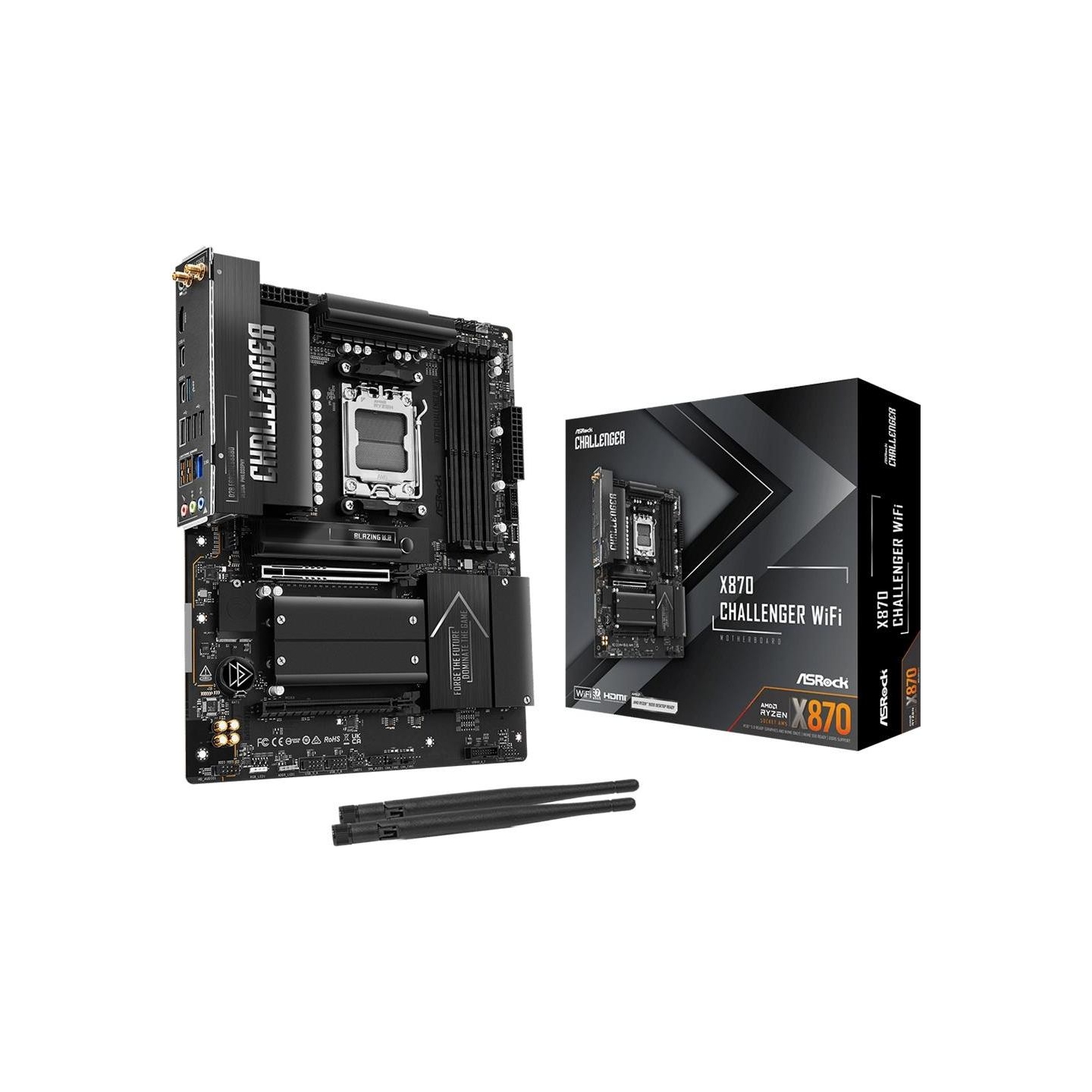 Asrock Mainboard|ASROCK|AMD X870|Socket AM5|ATX|RAM DDR5-SDRAM|4xSlots|Wi-Fi Yes|Bluetooth Yes|1xNumber of M.2 (M) slots|X870CHA