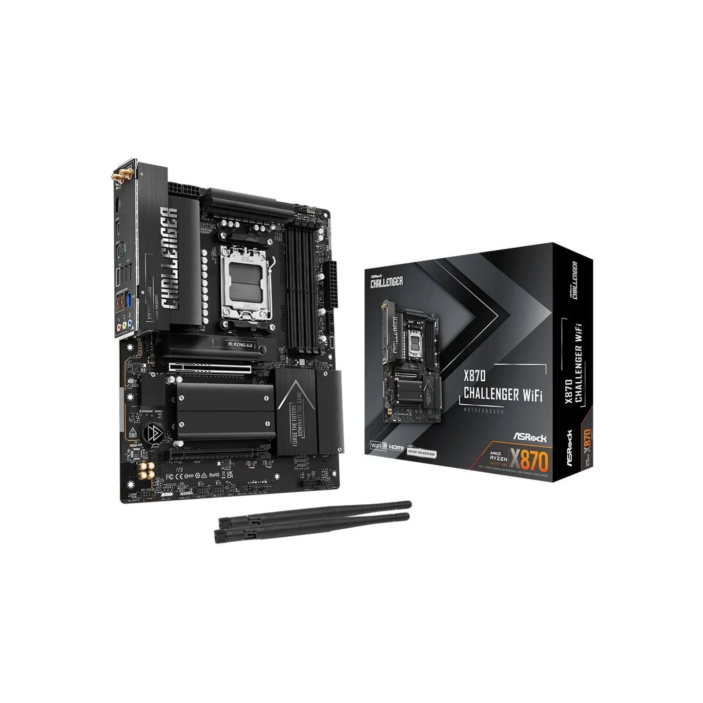 Asrock Mainboard|ASROCK|AMD X870|Socket AM5|ATX|RAM DDR5-SDRAM|4xSlots|Wi-Fi Yes|Bluetooth Yes|1xNumber of M.2 (M) slots|X870CHA