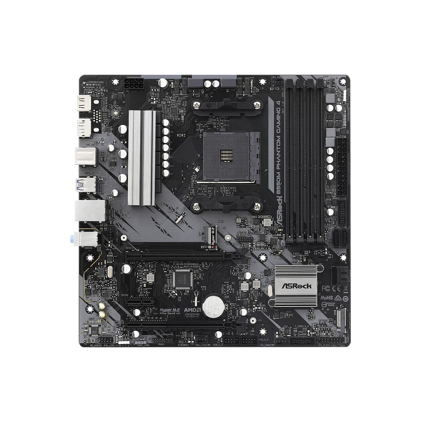 Asrock Mainboard|ASROCK|AMD B550|SAM4|MicroATX|1xPCI-Express 3.0 1x|1xPCI-Express 3.0 4x|2xM.2|1xPCI-Express 4.0 16x|Memory DDR4