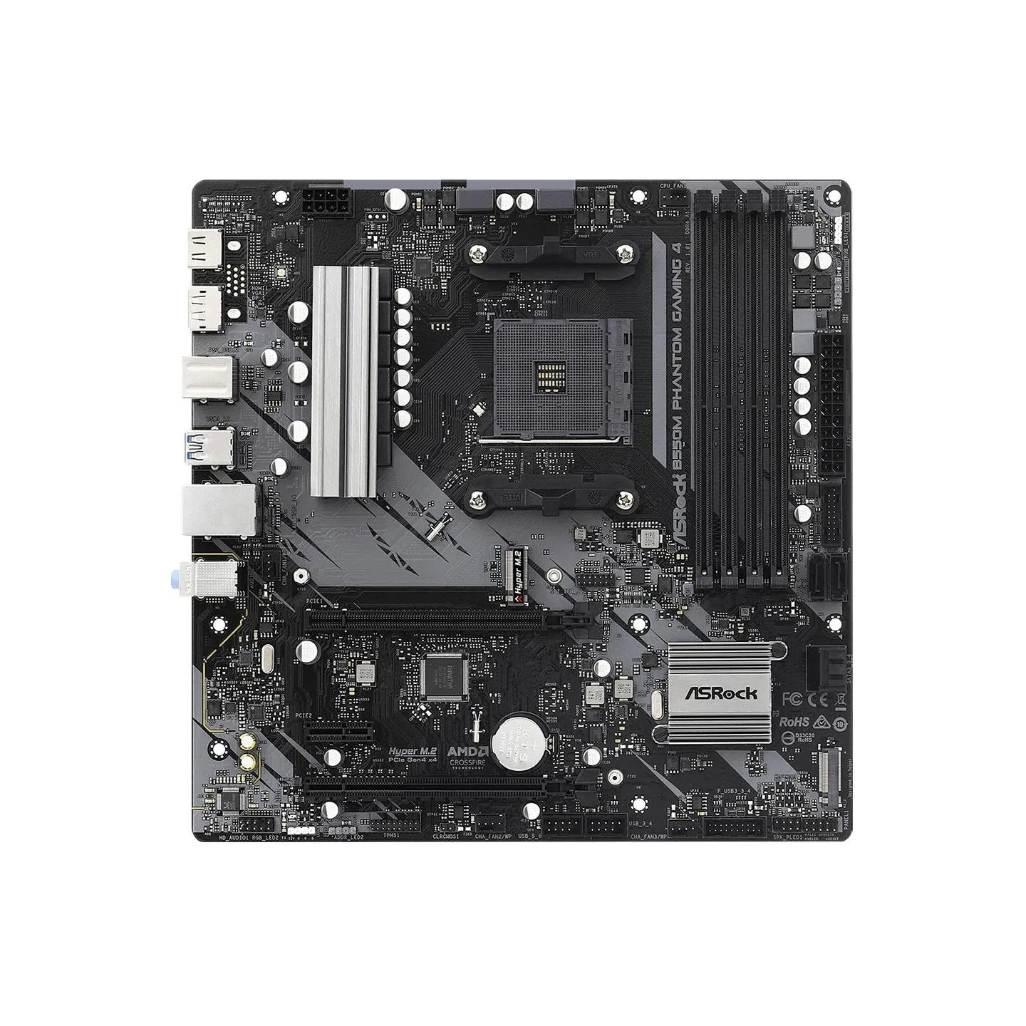 Asrock Mainboard|ASROCK|AMD B550|SAM4|MicroATX|1xPCI-Express 3.0 1x|1xPCI-Express 3.0 4x|2xM.2|1xPCI-Express 4.0 16x|Memory DDR4