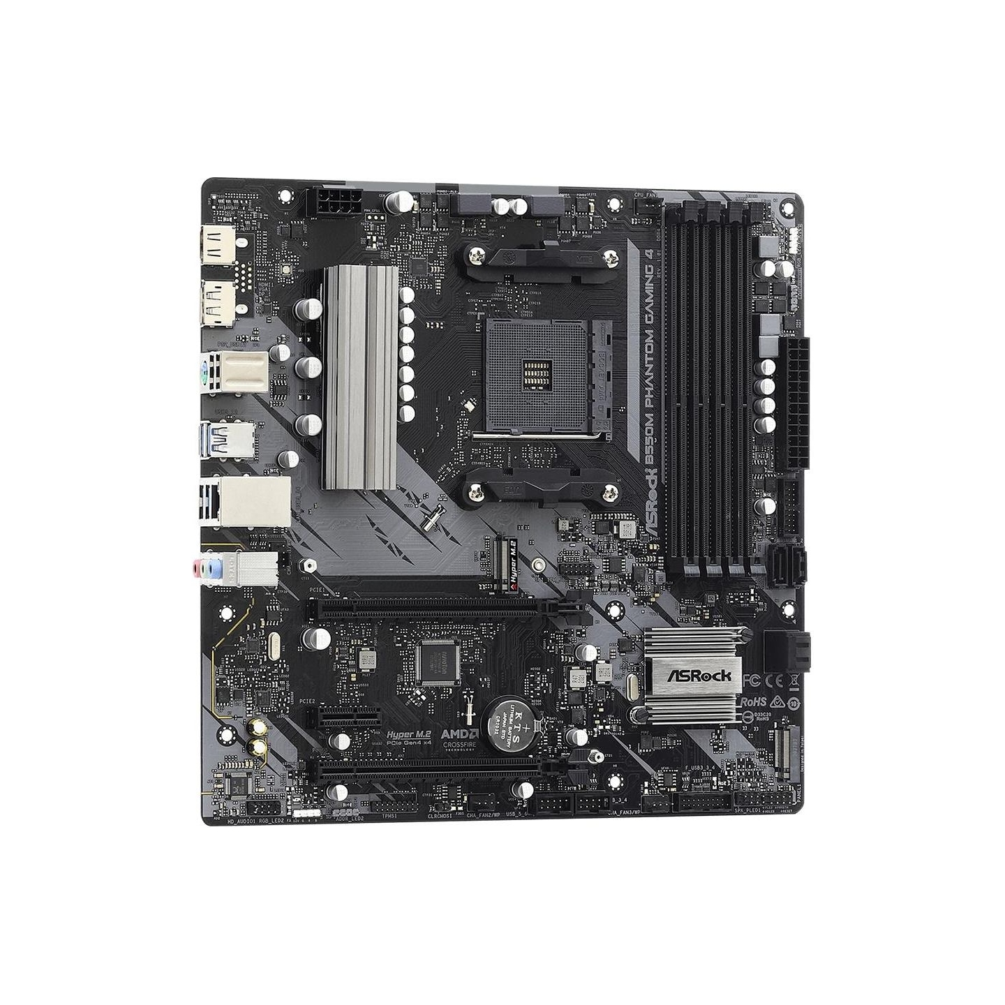 Asrock Mainboard|ASROCK|AMD B550|SAM4|MicroATX|1xPCI-Express 3.0 1x|1xPCI-Express 3.0 4x|2xM.2|1xPCI-Express 4.0 16x|Memory DDR4