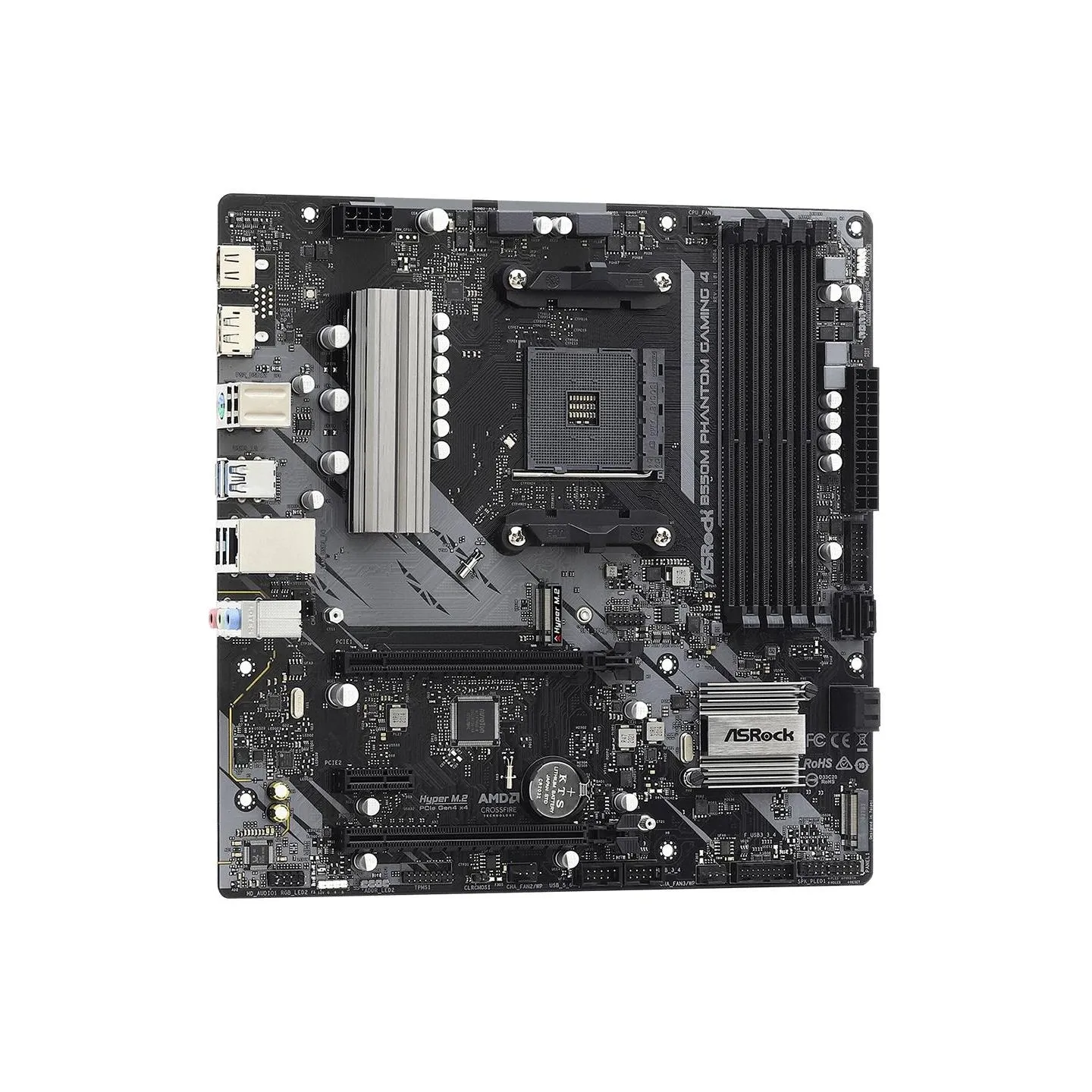 Asrock Mainboard|ASROCK|AMD B550|SAM4|MicroATX|1xPCI-Express 3.0 1x|1xPCI-Express 3.0 4x|2xM.2|1xPCI-Express 4.0 16x|Memory DDR4