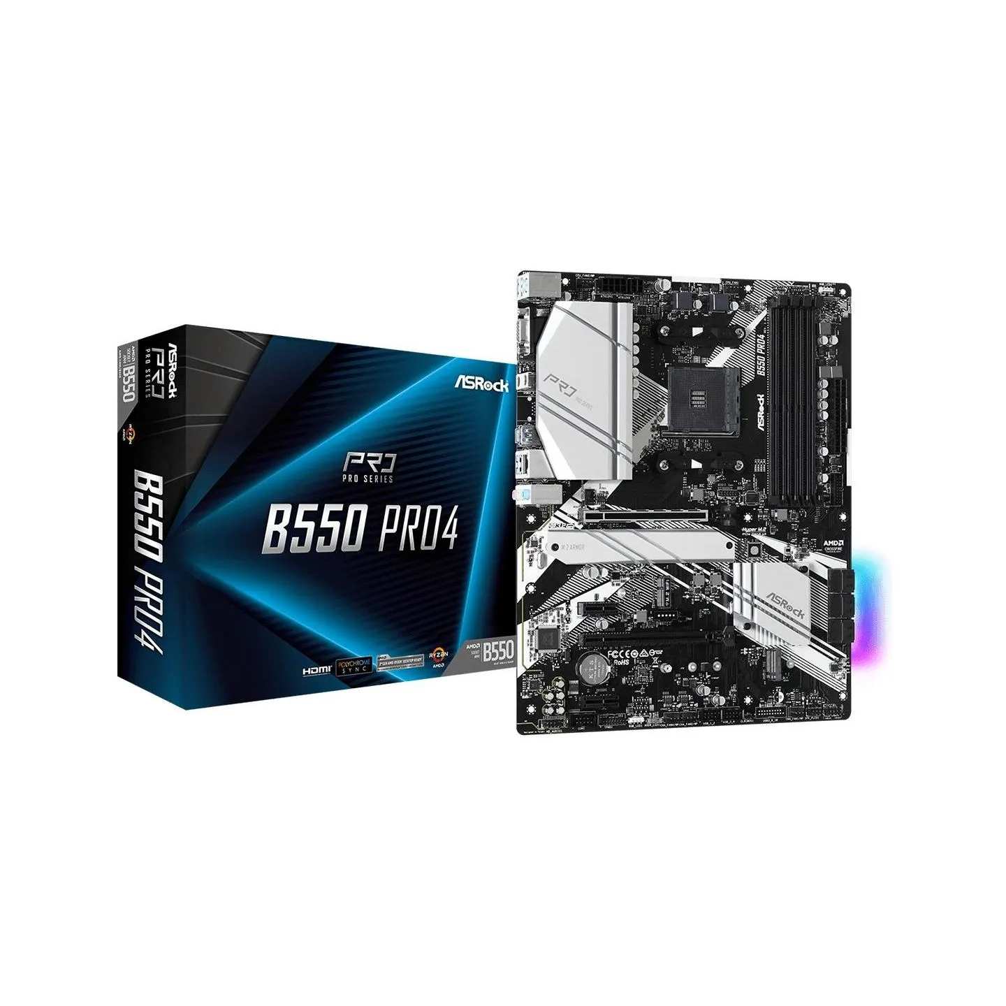 Asrock Mainboard|ASROCK|AMD B550|SAM4|ATX|2xPCI-Express 3.0 1x|1xPCI-Express 3.0 16x|2xM.2|1xPCI-Express 4.0 16x|Memory DDR4|Mem