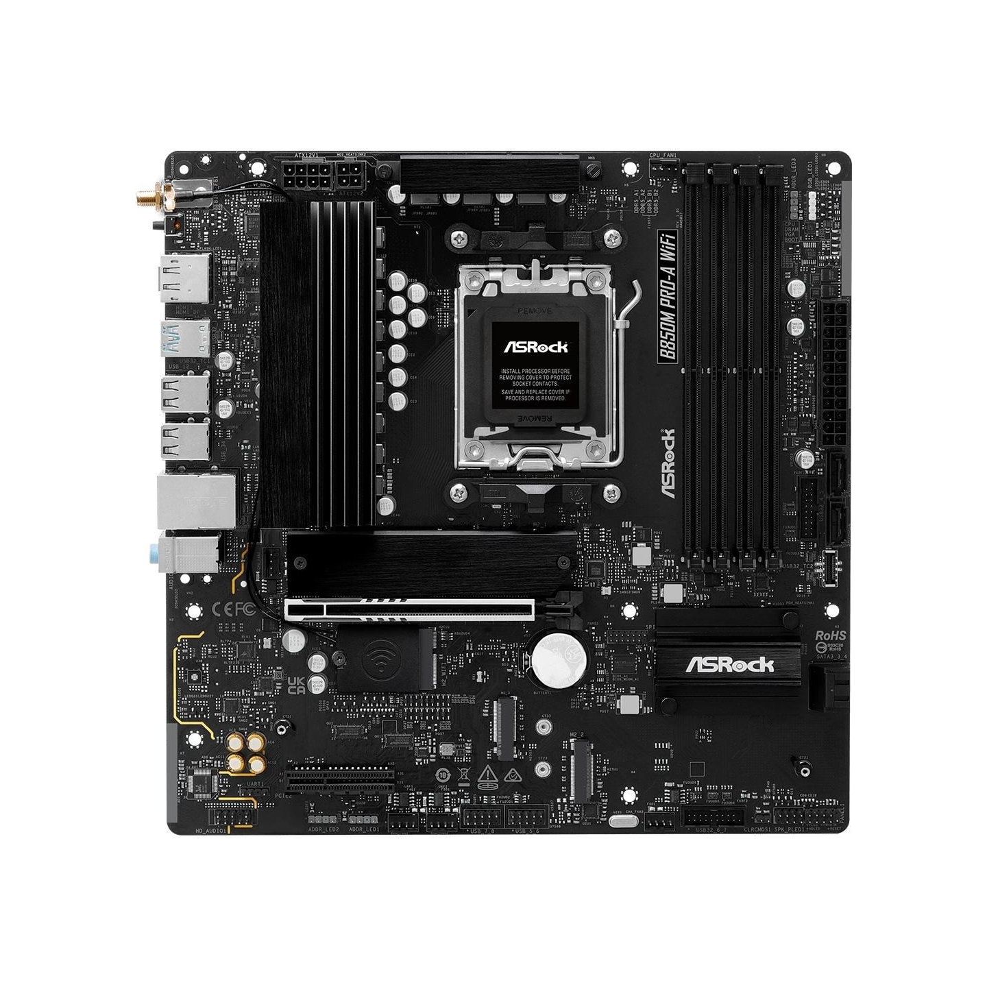 Asrock Mainboard|ASROCK|1xPCI-Express 4.0 4x	|1xPCI-Express 5.0 16x|1xM.2|1xHDMI|1xDisplayPort|1xAudio-In|1xAudio-Out|1xMicropho