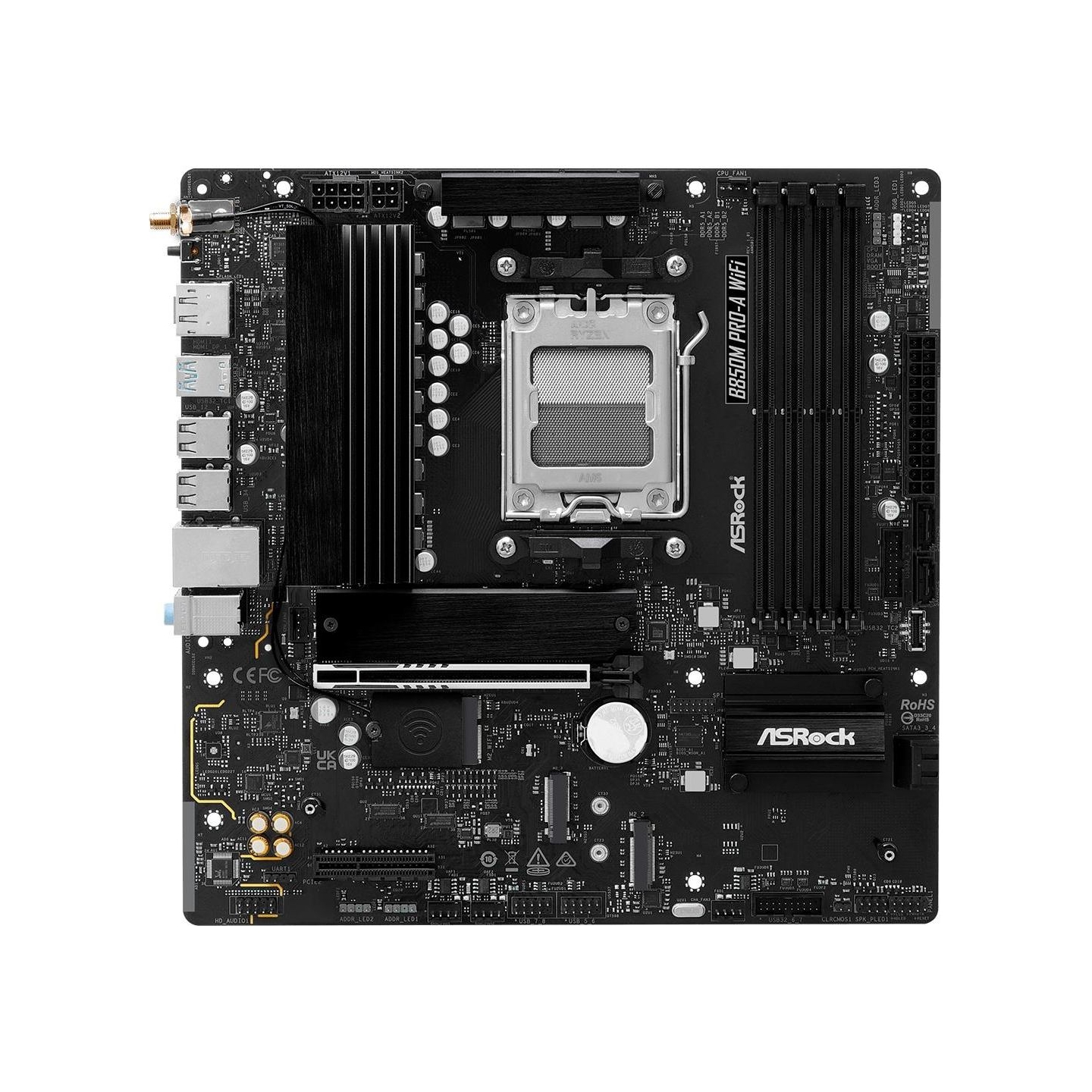 Asrock Mainboard|ASROCK|1xPCI-Express 4.0 4x	|1xPCI-Express 5.0 16x|1xM.2|1xHDMI|1xDisplayPort|1xAudio-In|1xAudio-Out|1xMicropho