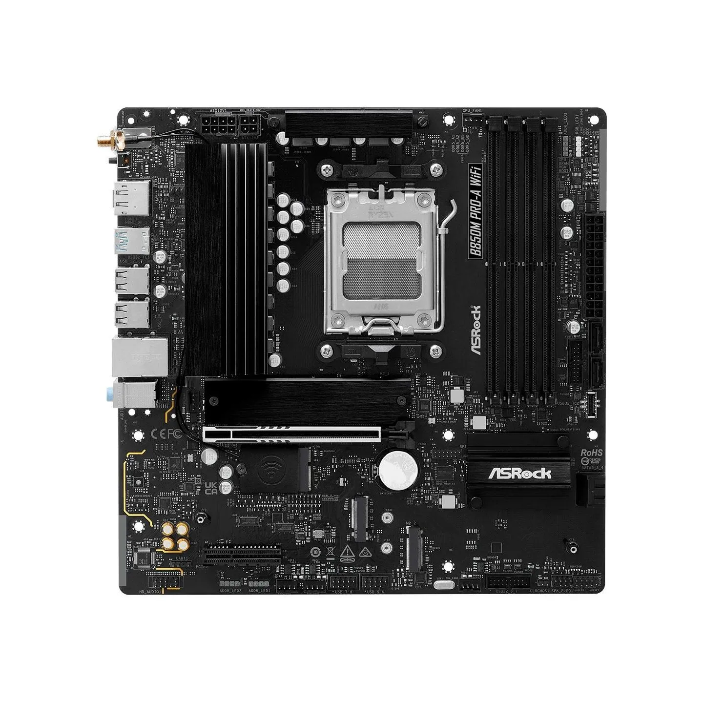 Asrock Mainboard|ASROCK|1xPCI-Express 4.0 4x	|1xPCI-Express 5.0 16x|1xM.2|1xHDMI|1xDisplayPort|1xAudio-In|1xAudio-Out|1xMicropho