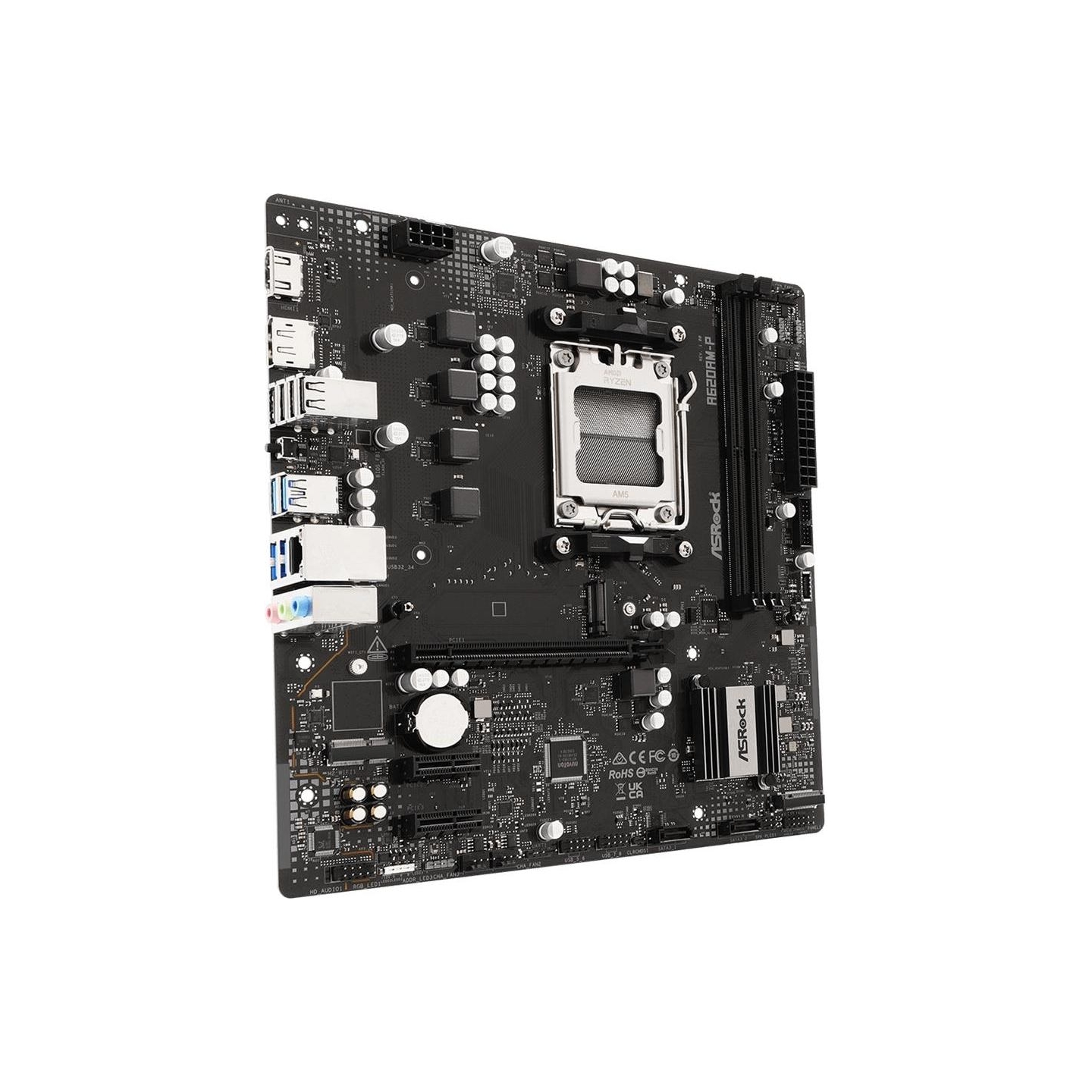 Asrock Mainboard|ASROCK|AMD A620A|Socket AM5|micro ATX|RAM DDR5-SDRAM|2xSlots|1xNumber of M.2 (M) slots|A620AM-P