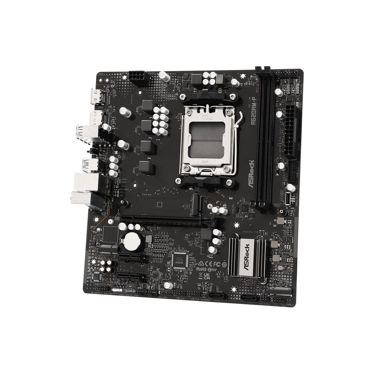 Asrock Mainboard|ASROCK|AMD A620A|Socket AM5|micro ATX|RAM DDR5-SDRAM|2xSlots|1xNumber of M.2 (M) slots|A620AM-P