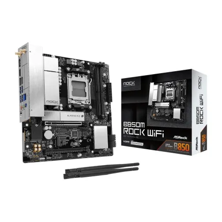 Asrock Mainboard|ASROCK|AMD B850|Socket AM5|micro ATX|RAM DDR5-SDRAM|2xSlots|Wi-Fi Yes|Bluetooth Yes|1xNumber of M.2 (M) slots|B