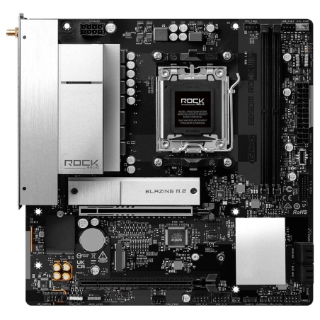 Asrock Mainboard|ASROCK|AMD B850|Socket AM5|micro ATX|RAM DDR5-SDRAM|2xSlots|Wi-Fi Yes|Bluetooth Yes|1xNumber of M.2 (M) slots|B