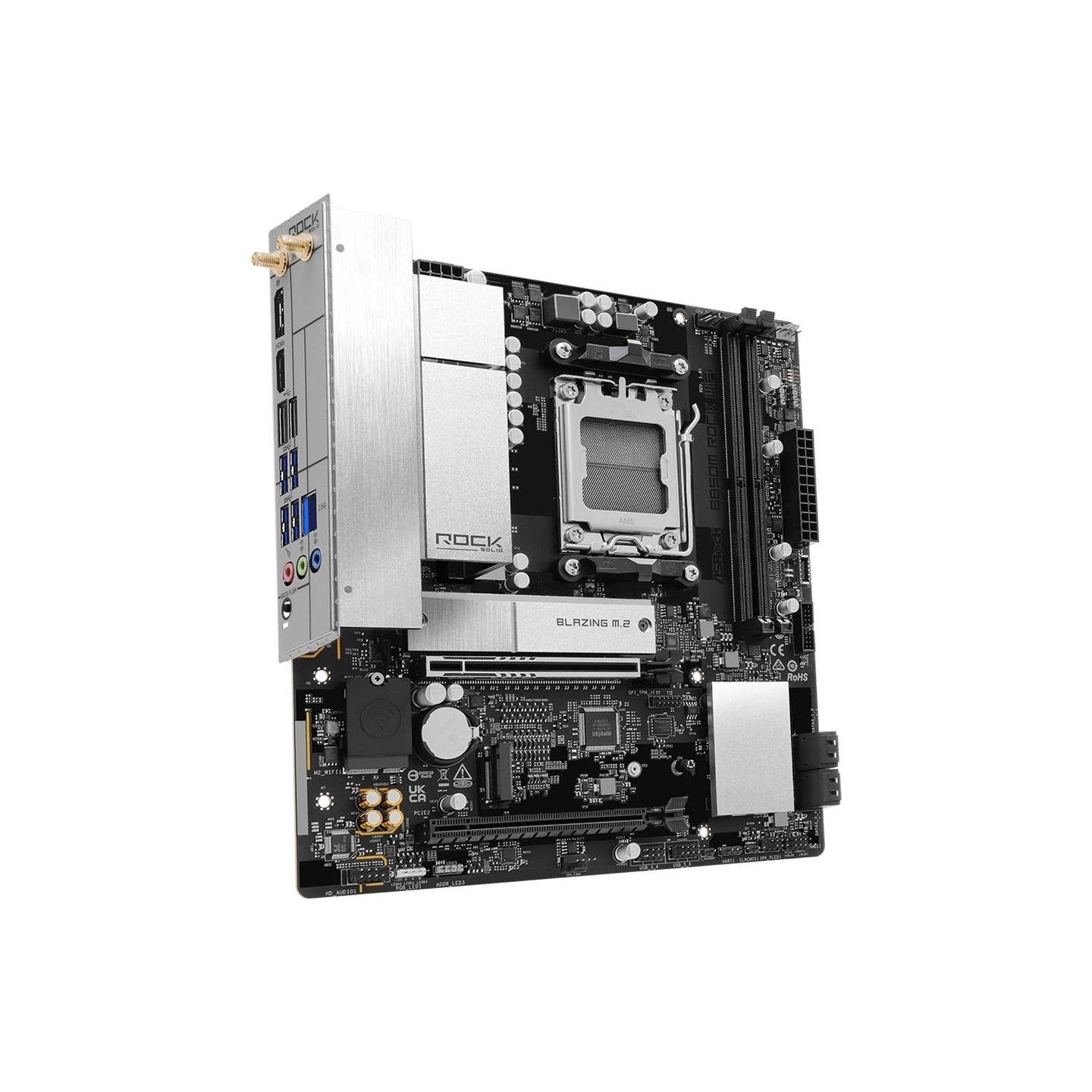 Asrock Mainboard|ASROCK|AMD B850|Socket AM5|micro ATX|RAM DDR5-SDRAM|2xSlots|Wi-Fi Yes|Bluetooth Yes|1xNumber of M.2 (M) slots|B