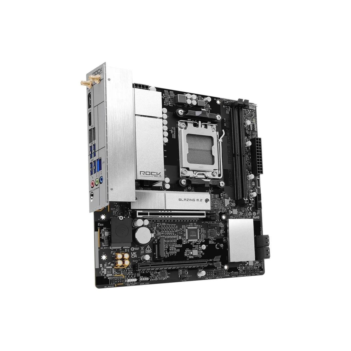 Asrock Mainboard|ASROCK|AMD B850|Socket AM5|micro ATX|RAM DDR5-SDRAM|2xSlots|Wi-Fi Yes|Bluetooth Yes|1xNumber of M.2 (M) slots|B