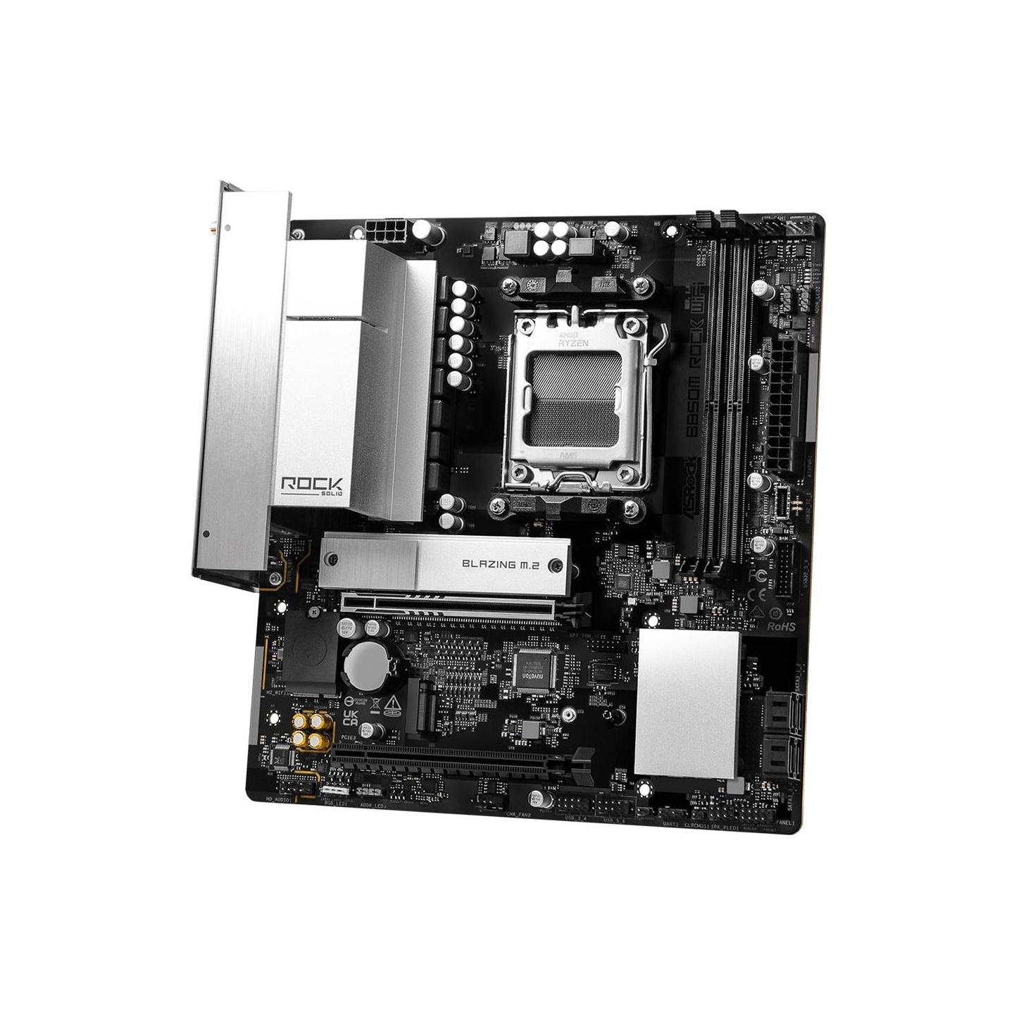 Asrock Mainboard|ASROCK|AMD B850|Socket AM5|micro ATX|RAM DDR5-SDRAM|2xSlots|Wi-Fi Yes|Bluetooth Yes|1xNumber of M.2 (M) slots|B