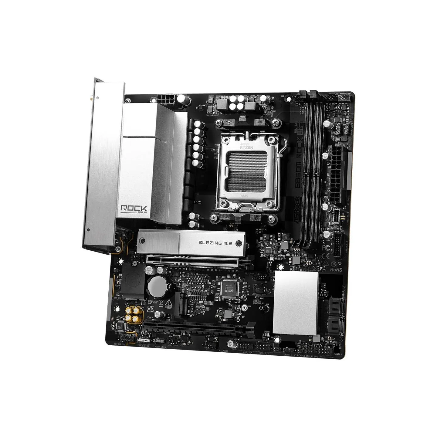 Asrock Mainboard|ASROCK|AMD B850|Socket AM5|micro ATX|RAM DDR5-SDRAM|2xSlots|Wi-Fi Yes|Bluetooth Yes|1xNumber of M.2 (M) slots|B