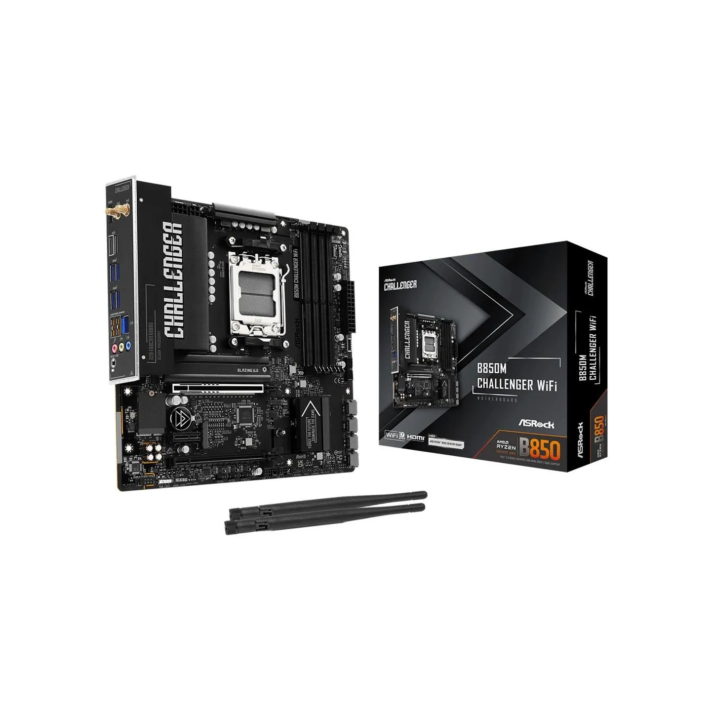 Asrock Mainboard|ASROCK|AMD B850|Socket AM5|micro ATX|RAM DDR5-SDRAM|4xSlots|Wi-Fi Yes|Bluetooth Yes|1xNumber of M.2 (M) slots|B