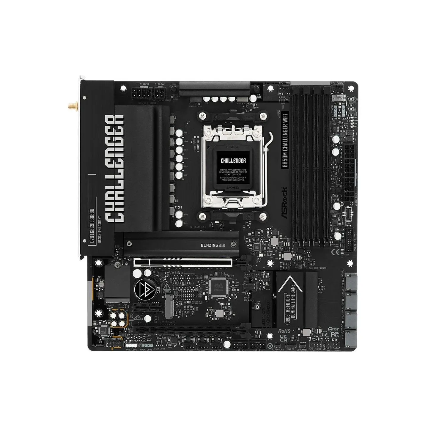 Asrock Mainboard|ASROCK|AMD B850|Socket AM5|micro ATX|RAM DDR5-SDRAM|4xSlots|Wi-Fi Yes|Bluetooth Yes|1xNumber of M.2 (M) slots|B