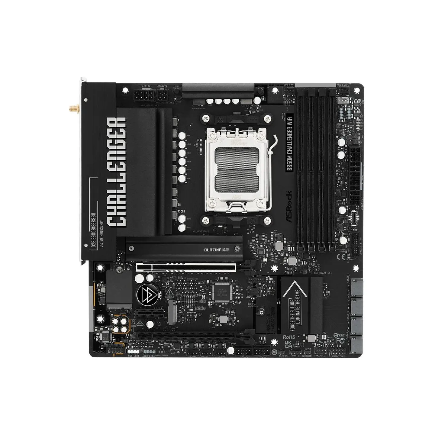 Asrock Mainboard|ASROCK|AMD B850|Socket AM5|micro ATX|RAM DDR5-SDRAM|4xSlots|Wi-Fi Yes|Bluetooth Yes|1xNumber of M.2 (M) slots|B