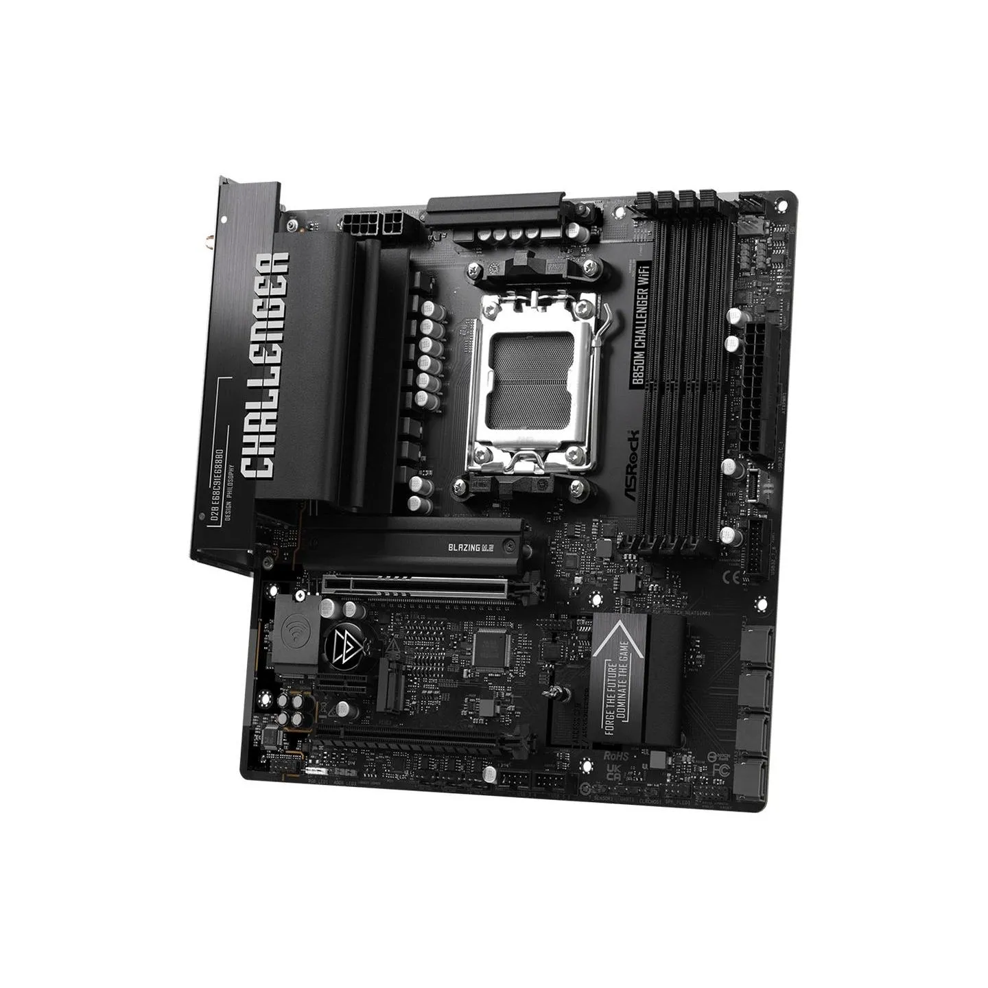 Asrock Mainboard|ASROCK|AMD B850|Socket AM5|micro ATX|RAM DDR5-SDRAM|4xSlots|Wi-Fi Yes|Bluetooth Yes|1xNumber of M.2 (M) slots|B