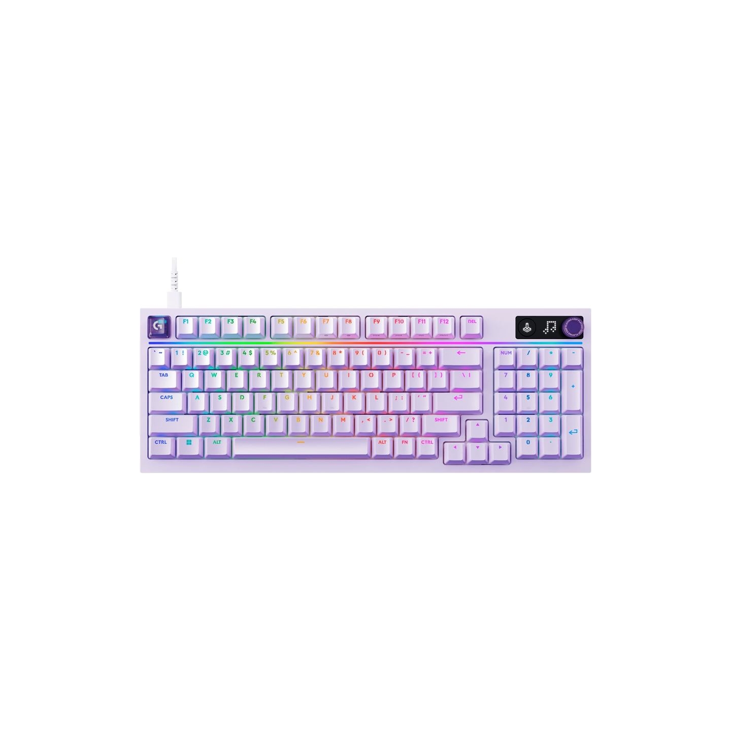 Logitech G316 X 98 Wired Gaming Keyboard - LILAC - US INT'L - USB - EMEA28i - 935 - TACTILE