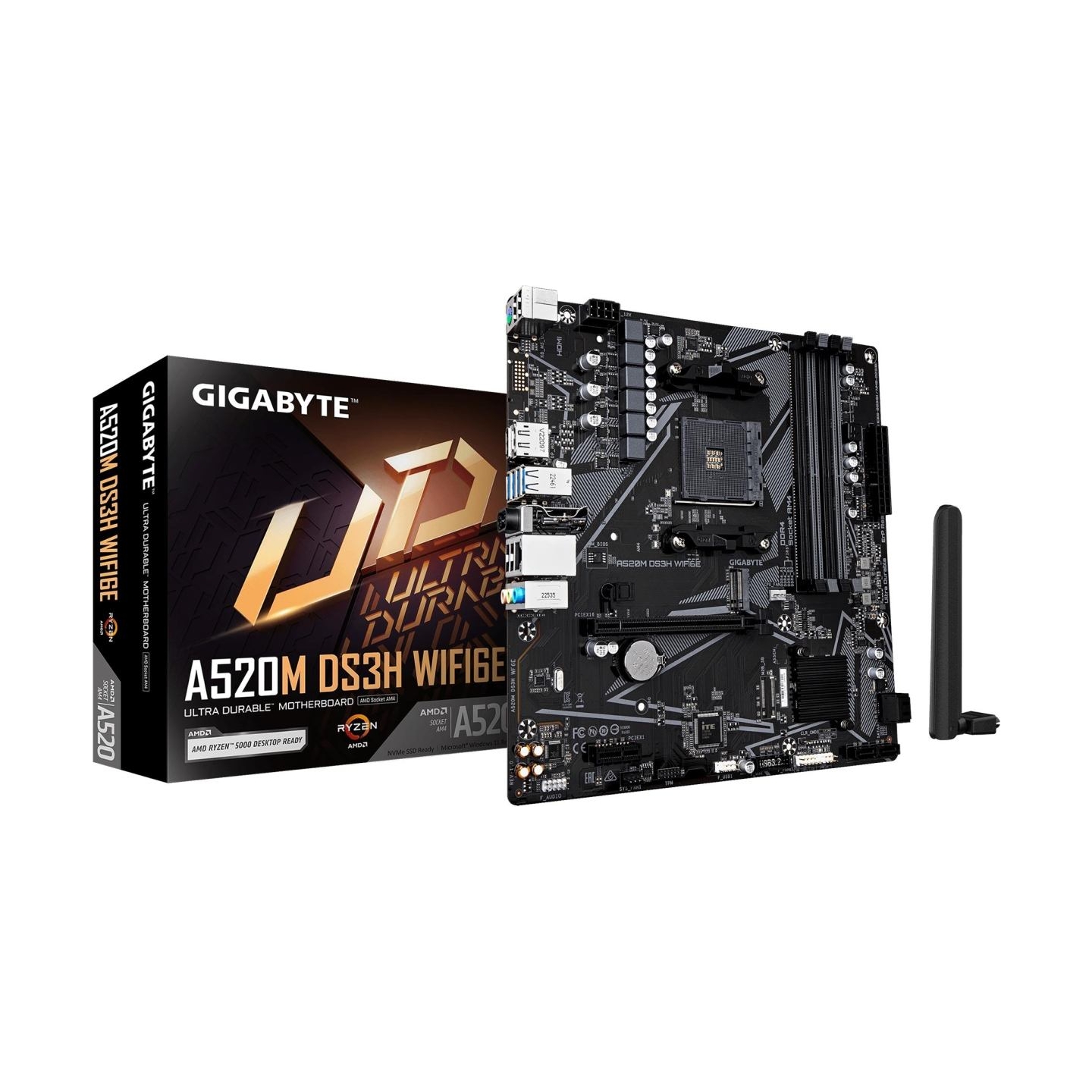 Gigabyte Motherboard A520M DS3H WF6E AM4 4DDR4 mATX