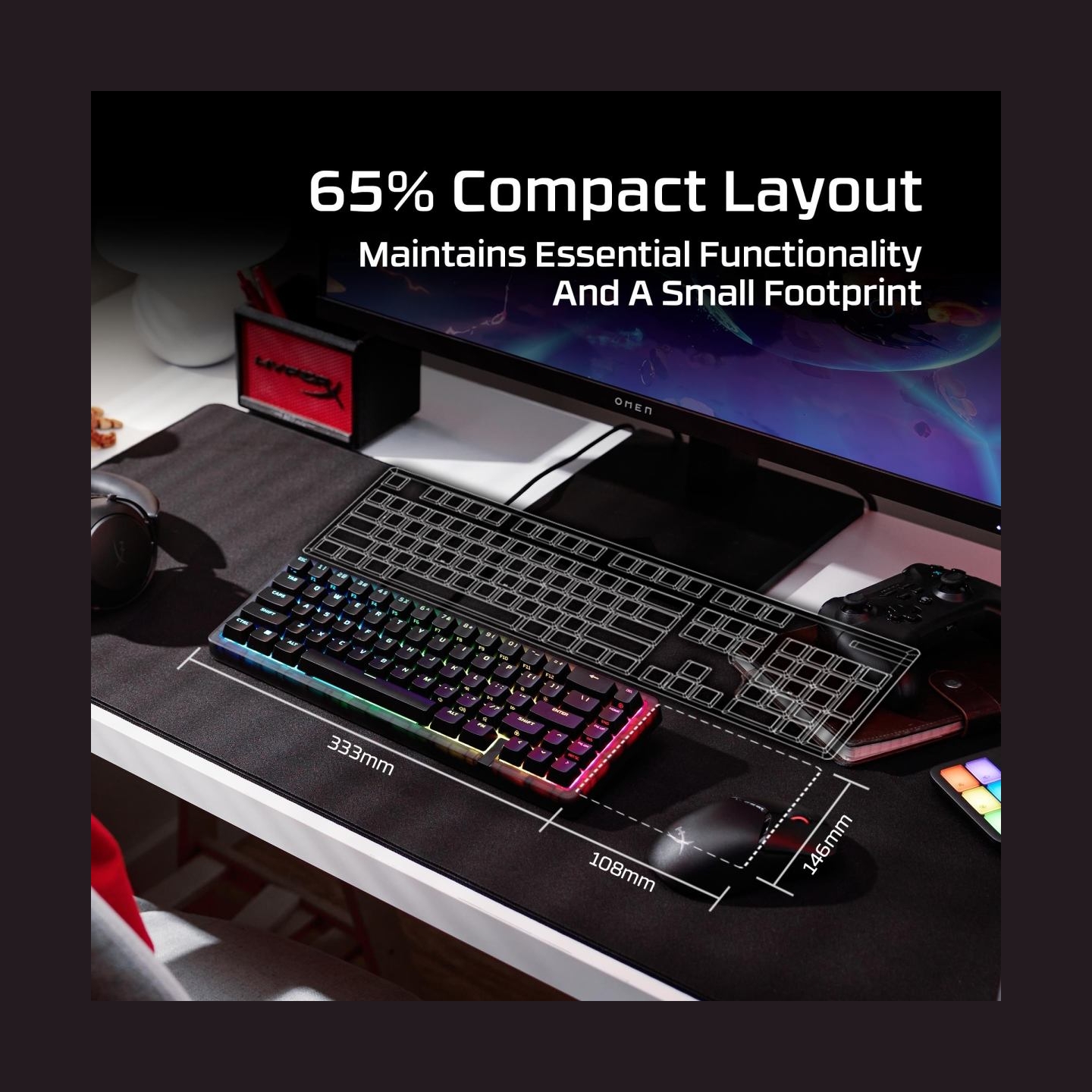 Hyperx Keyboard gaming Origins 2 65 - B4QS3AA#ABA