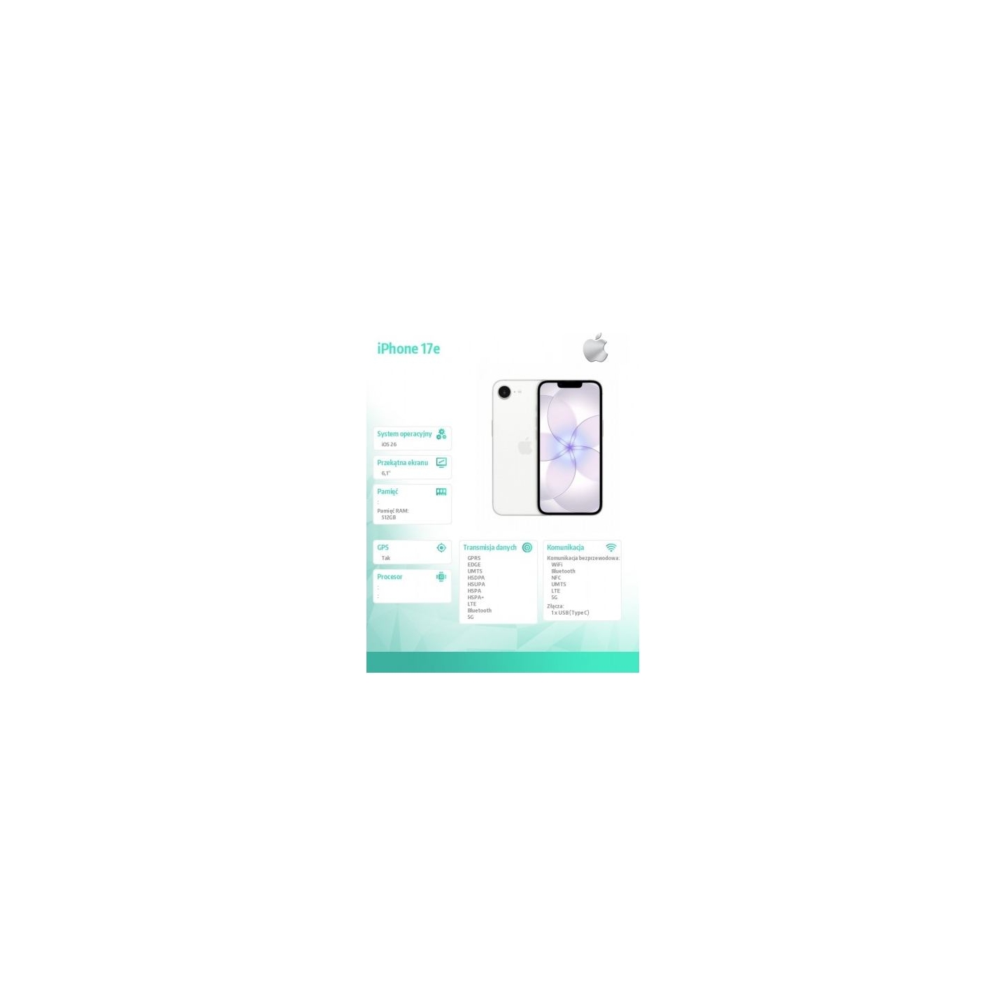 Apple iPhone 17e 512GB White