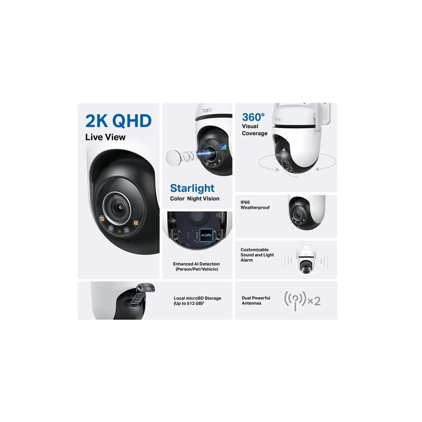 Tp-Link WRL CAMERA 1080P PAN/TILT/TAPO C520WS TP-LINK